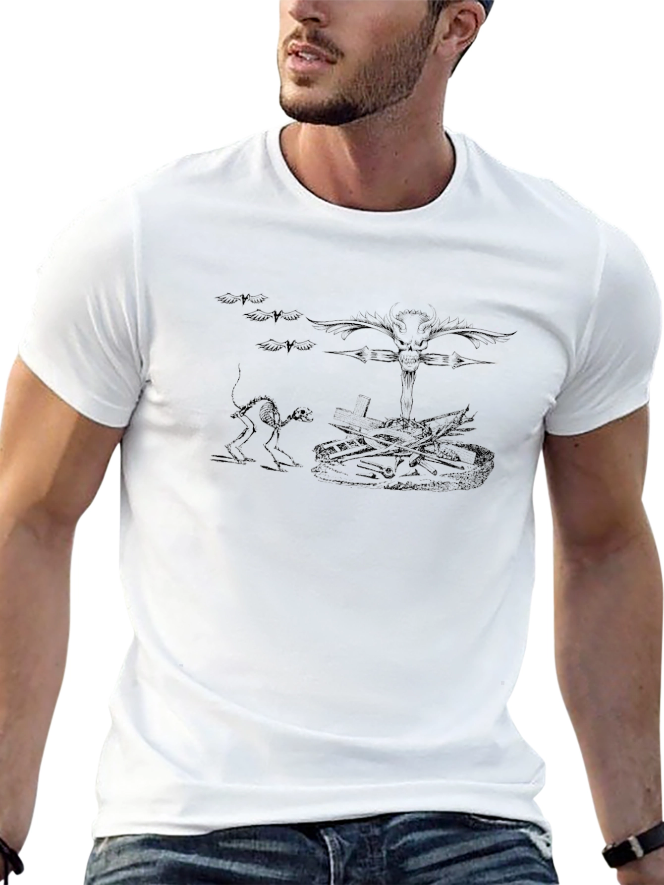 Dark Graphic T-Shirt - Black