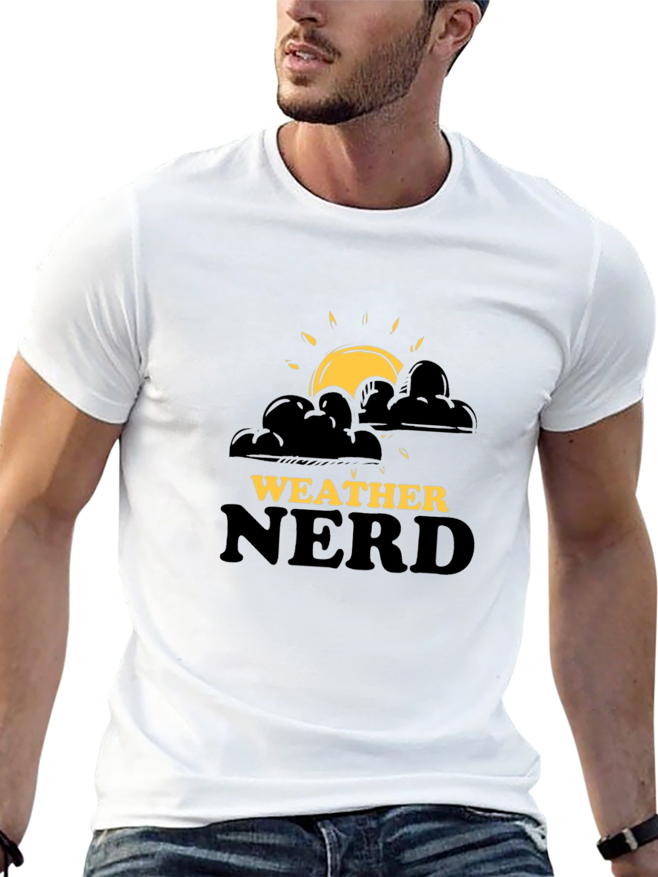 Weather Nerd Graphic T-Shirt - Black