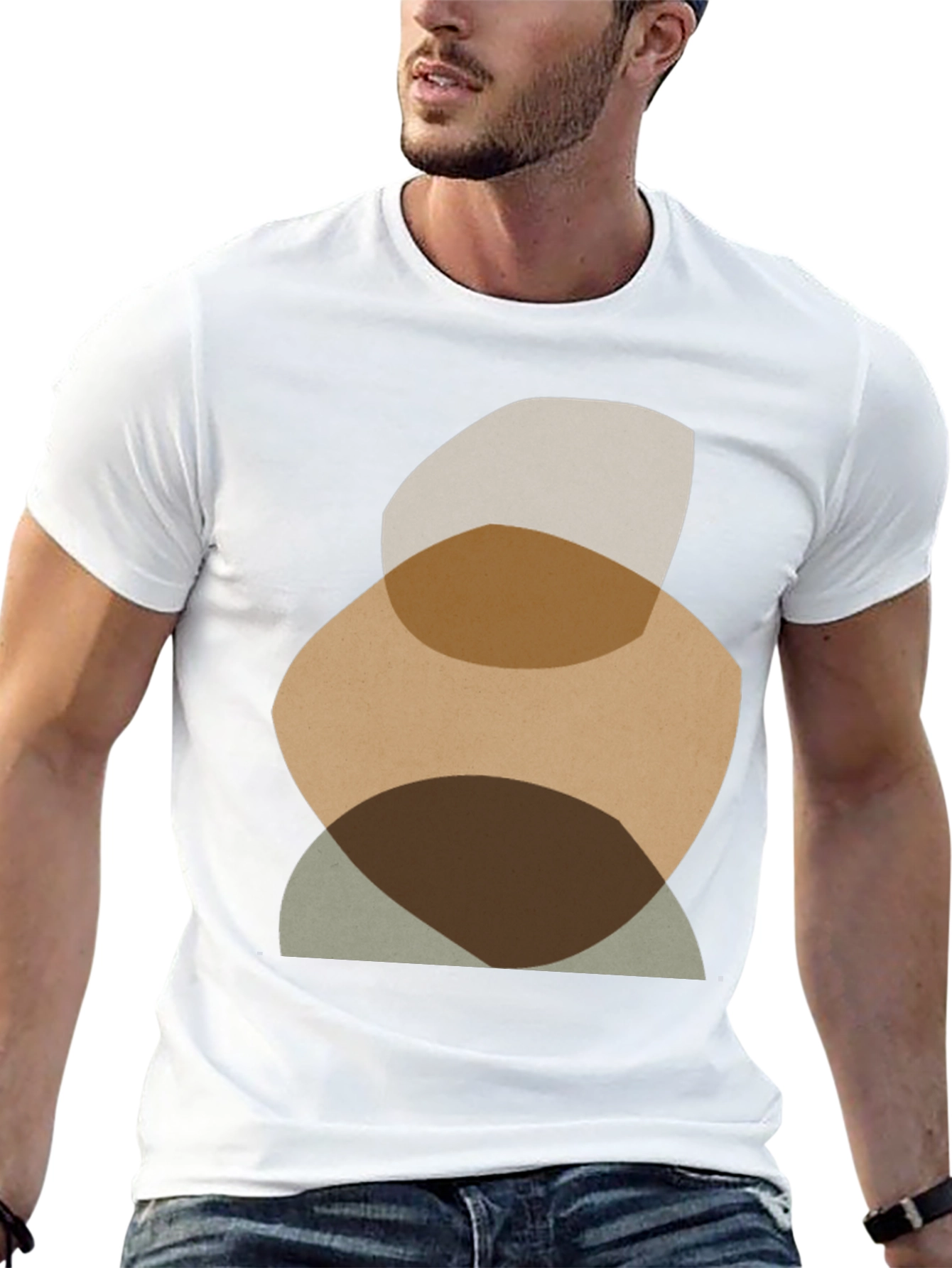 Abstract Shapes Graphic Tee - Modern Casual Shirt