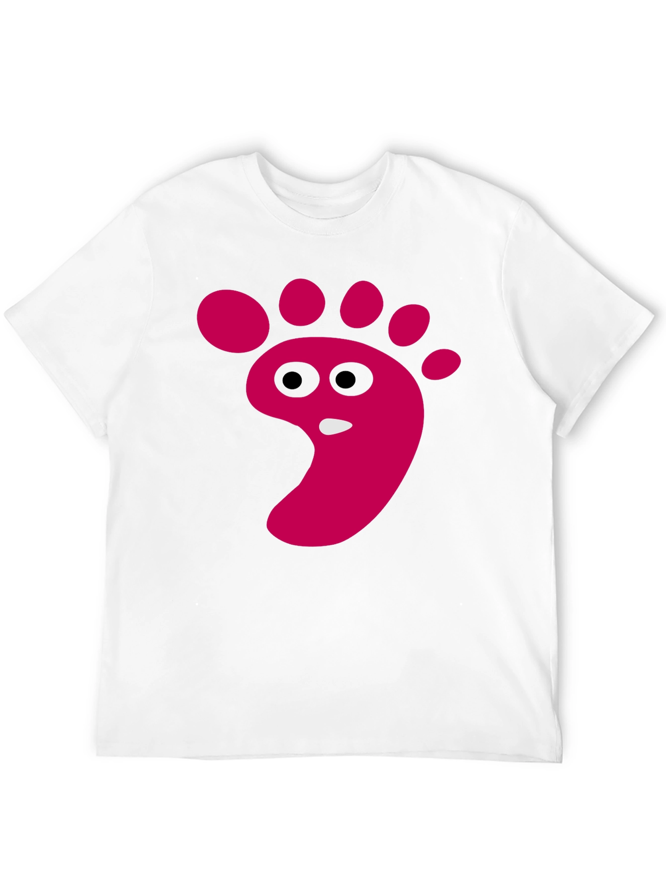 Funny Footprint Graphic T-Shirt - Black Cotton Tee