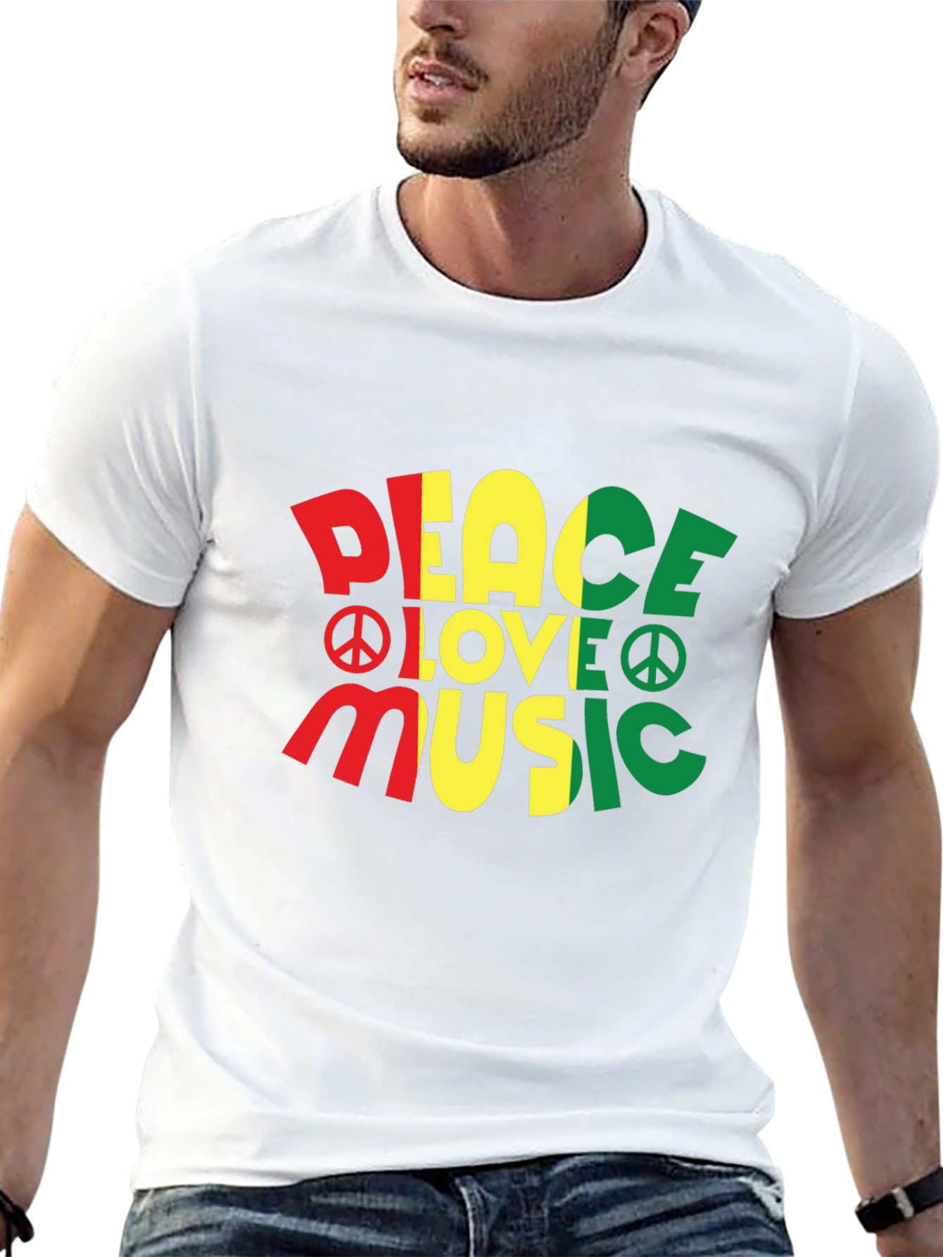 Peace Love Music Rasta T-Shirt