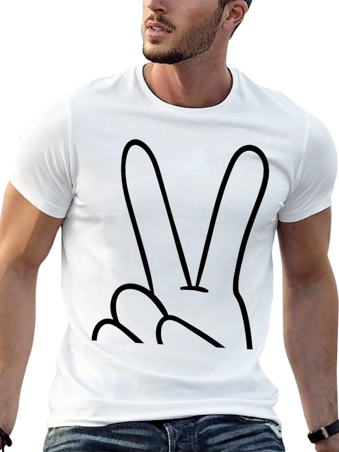 Peace Sign Graphic Tee - Stylish Comfort