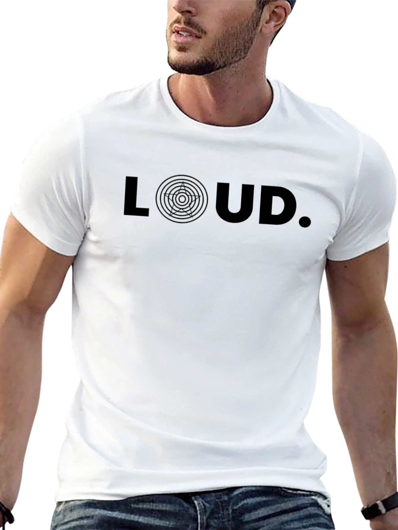 LOUD Graphic Print Black T-Shirt - Stylish & Modern