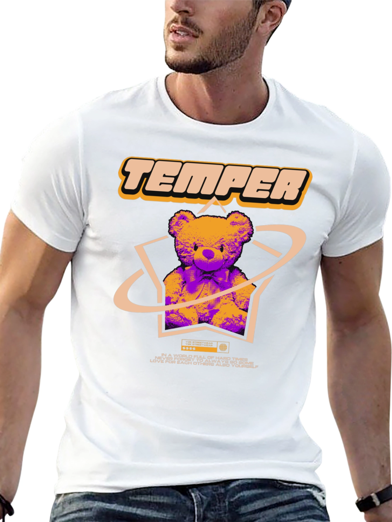 Trendy Graphic Tee - Temper Bear Design