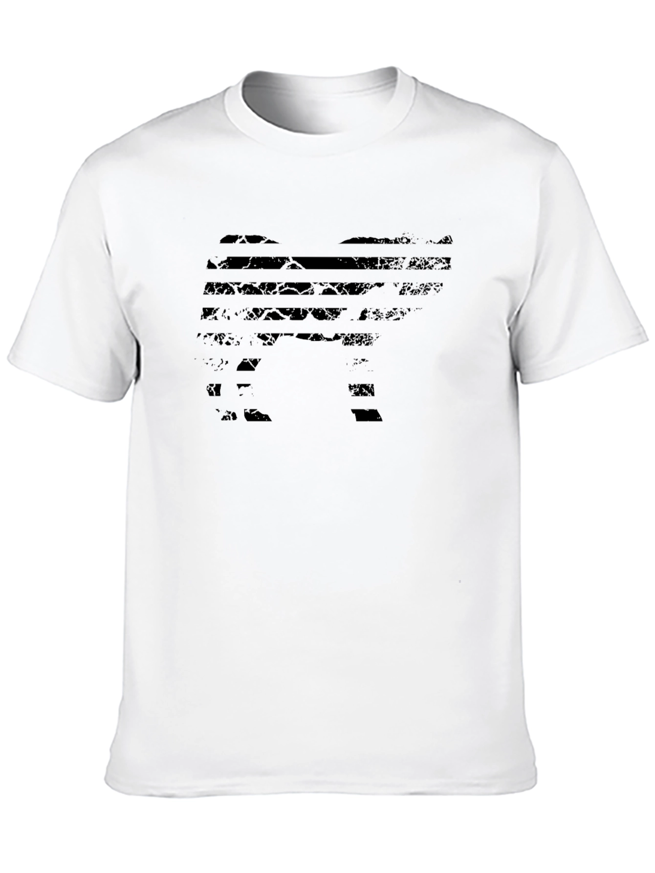 Distressed Gun Graphic Black Tee