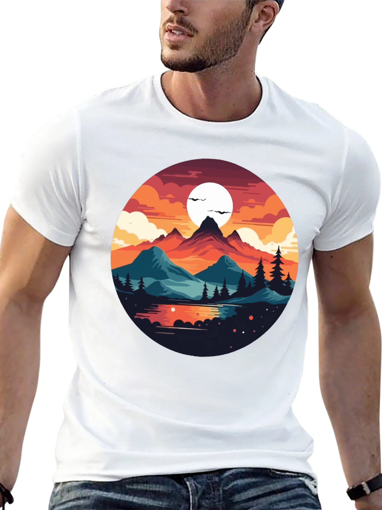 Scenic Mountainscape Graphic Tee