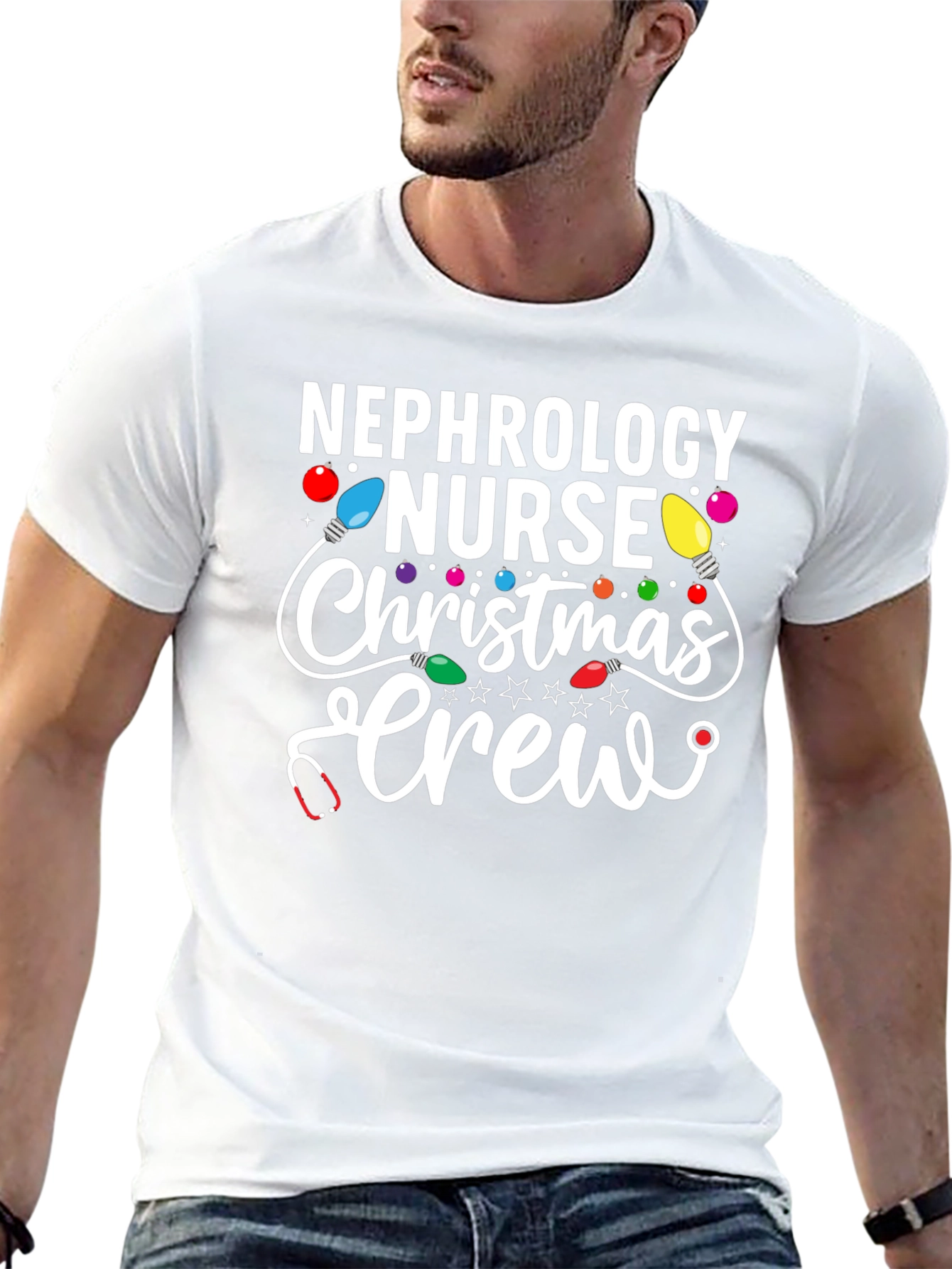 Nephrology Nurse Christmas Crew Graphic Tee