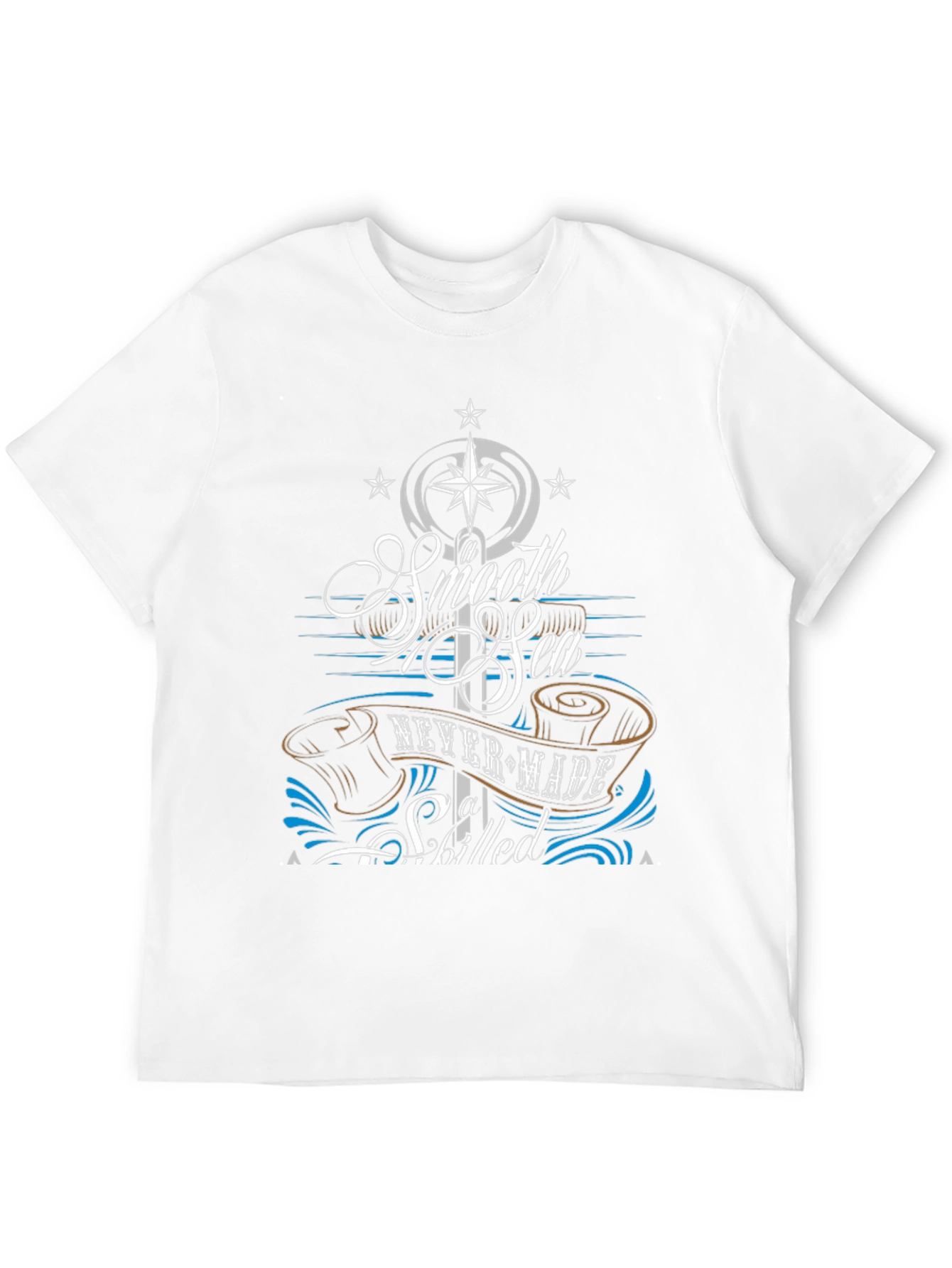 Smooth Sea Never Made Skilled Sailor Black T-Shirt