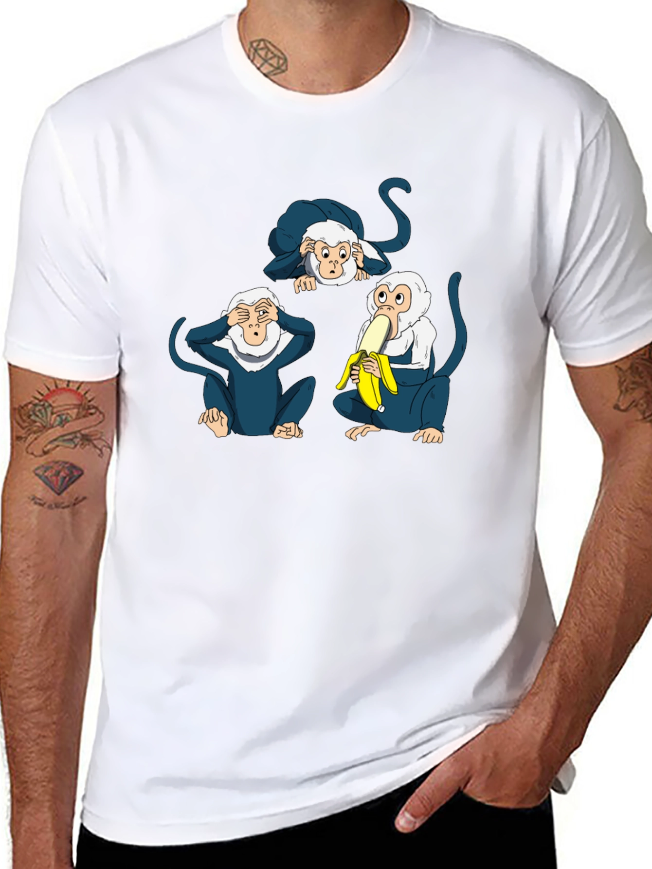 Novelty Monkey See Hear Speak T-Shirt