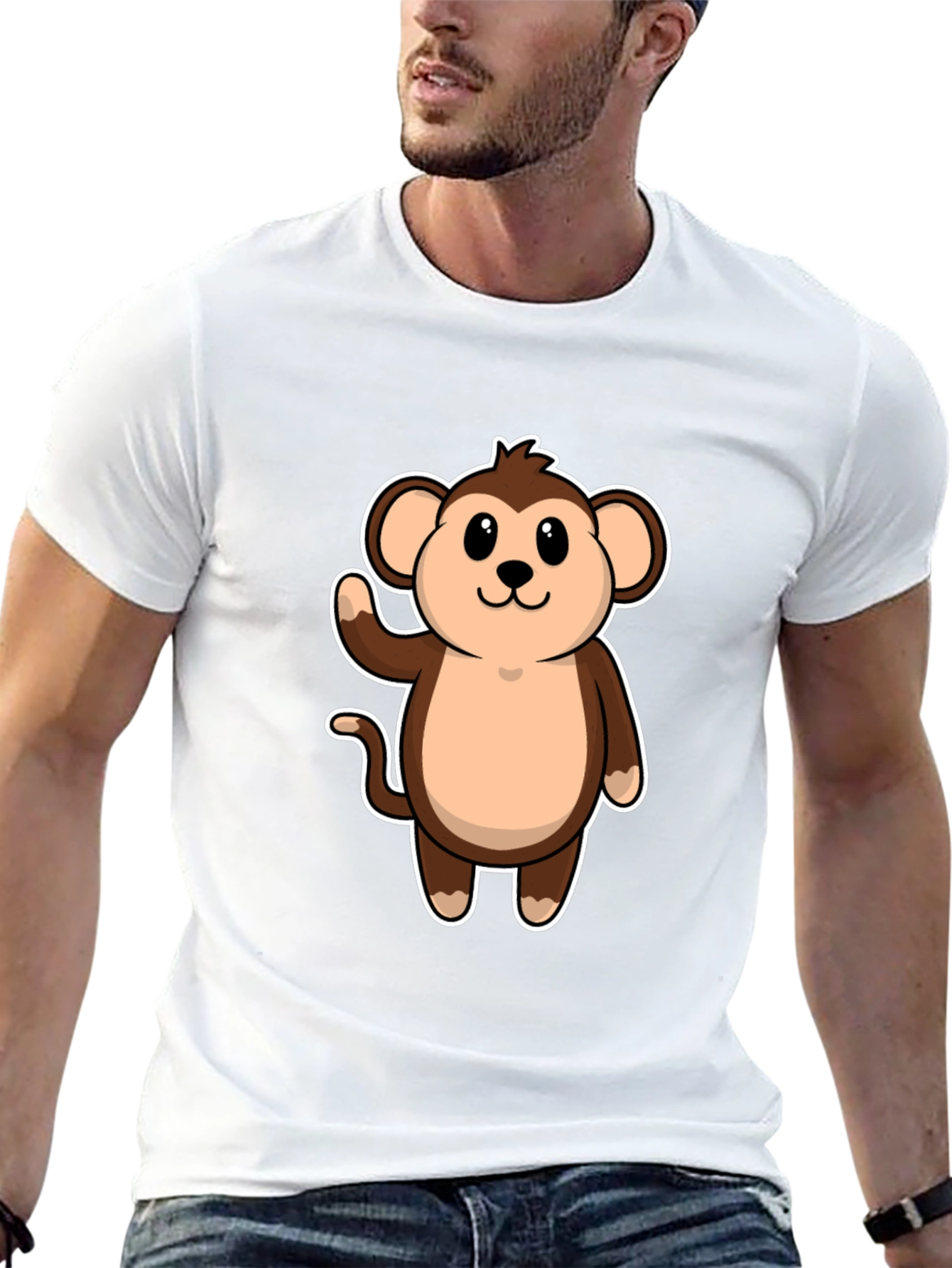 Monkey Graphic Tee - Soft Cotton Casual T-Shirt