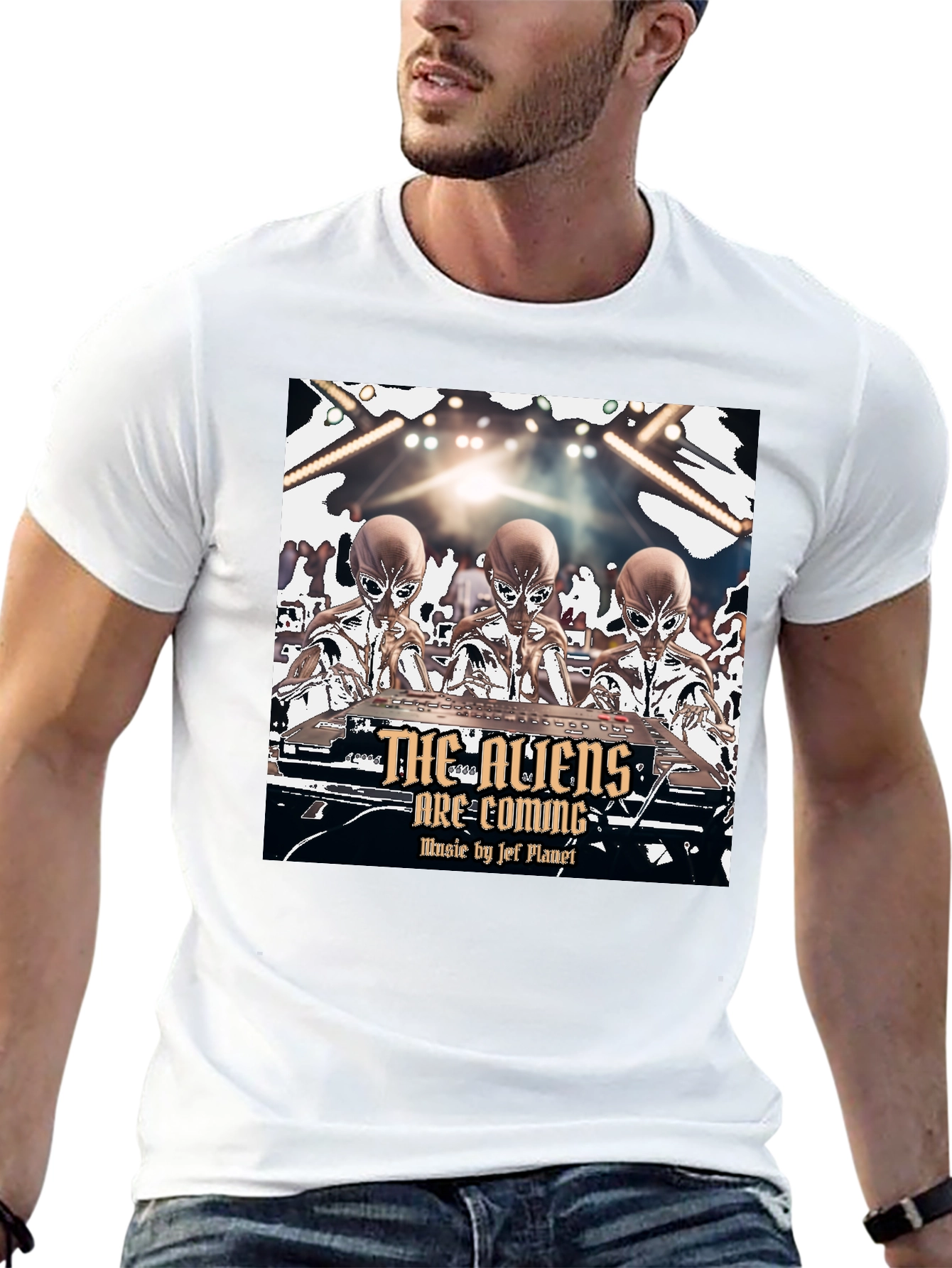 Aliens Are Coming T-Shirt - Jef Planet Music