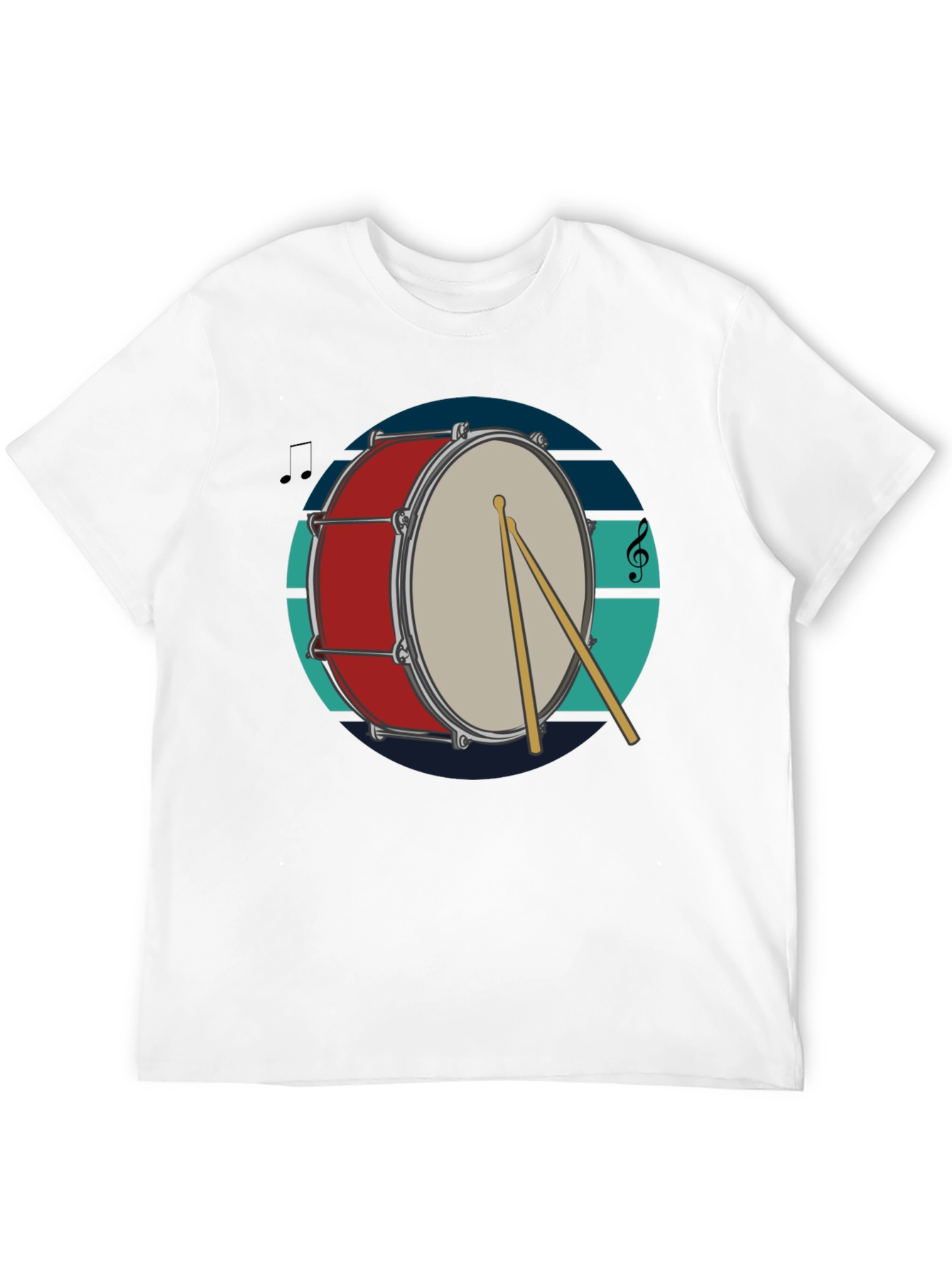 Drum Design Black T-Shirt