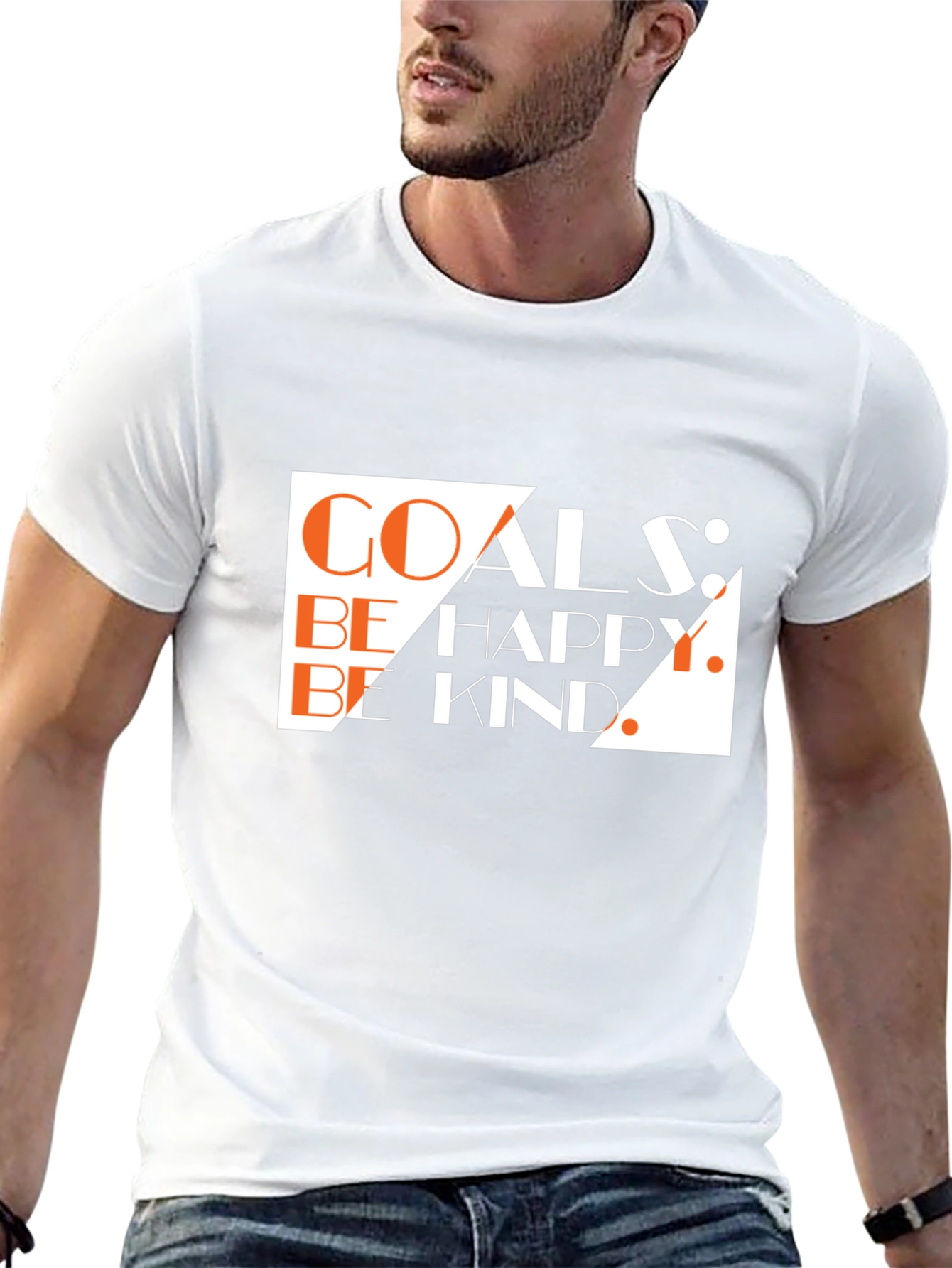 Goals Be Happy Be Kind Graphic Tee
