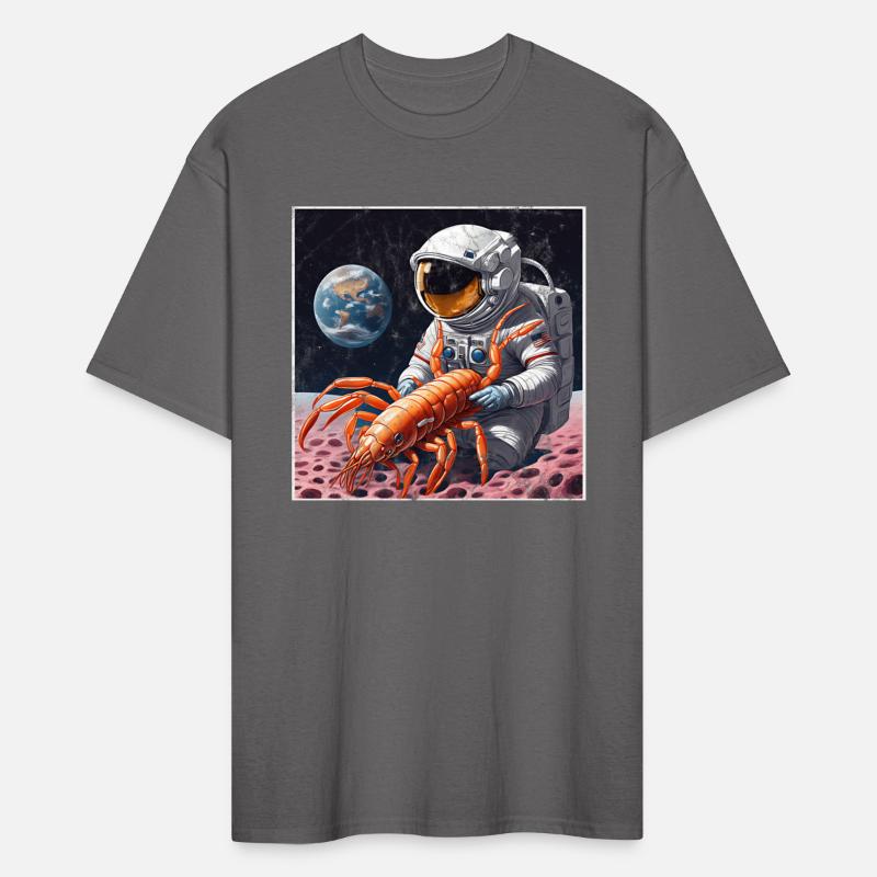 Astronaut in space with shrimp