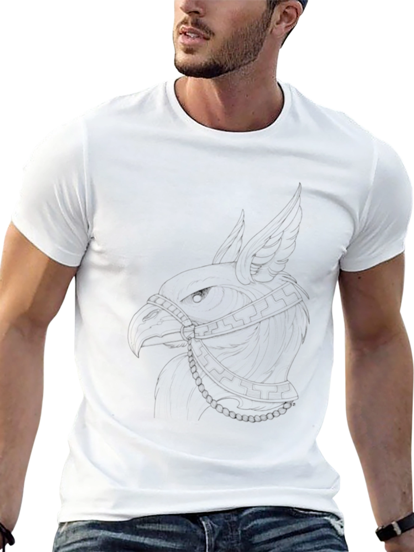 Black Griffin Graphic Tee - Stylish Mens T-Shirt