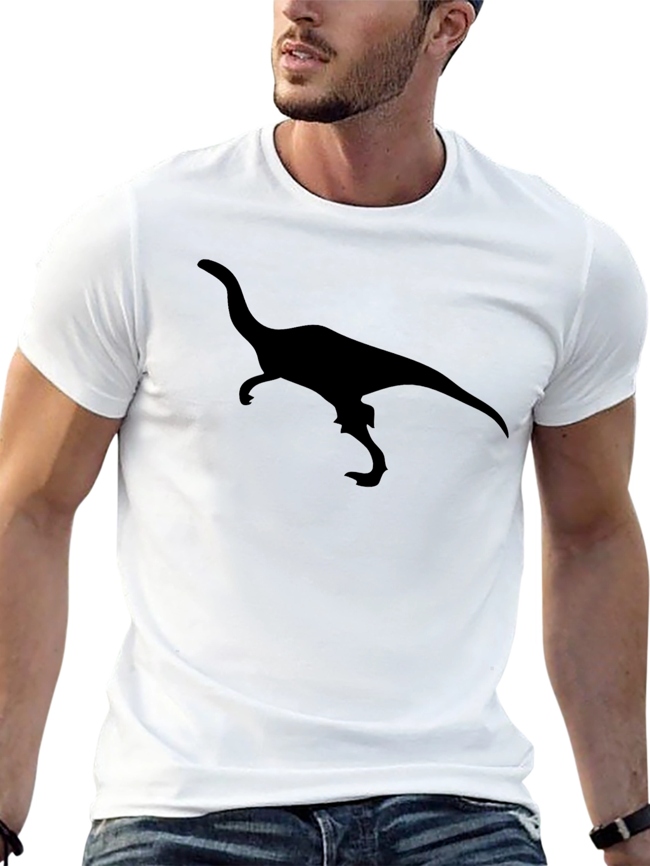 Dino Silhouette Black T-Shirt