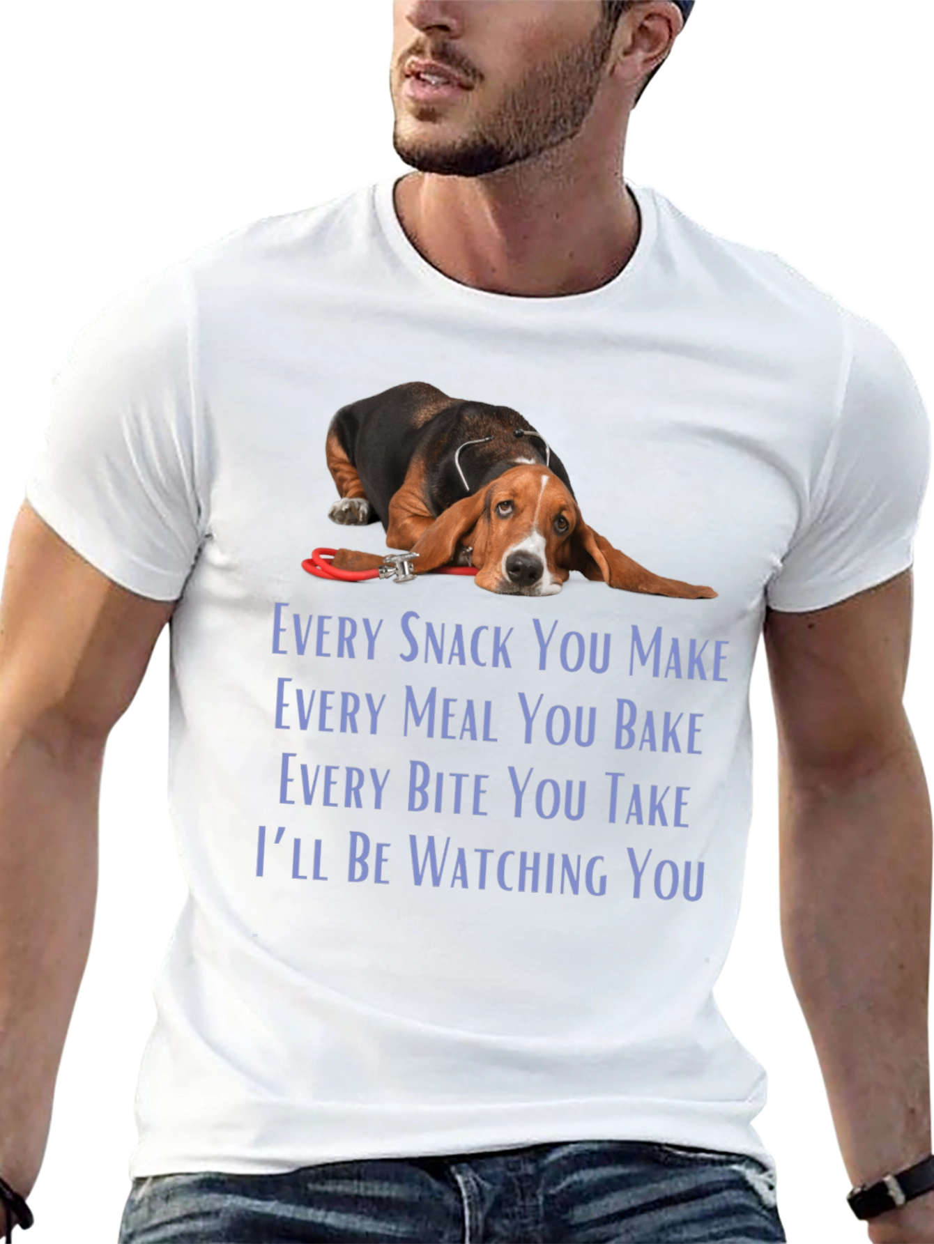Bassett Hound Dog T-Shirt - Every Snack You Make
