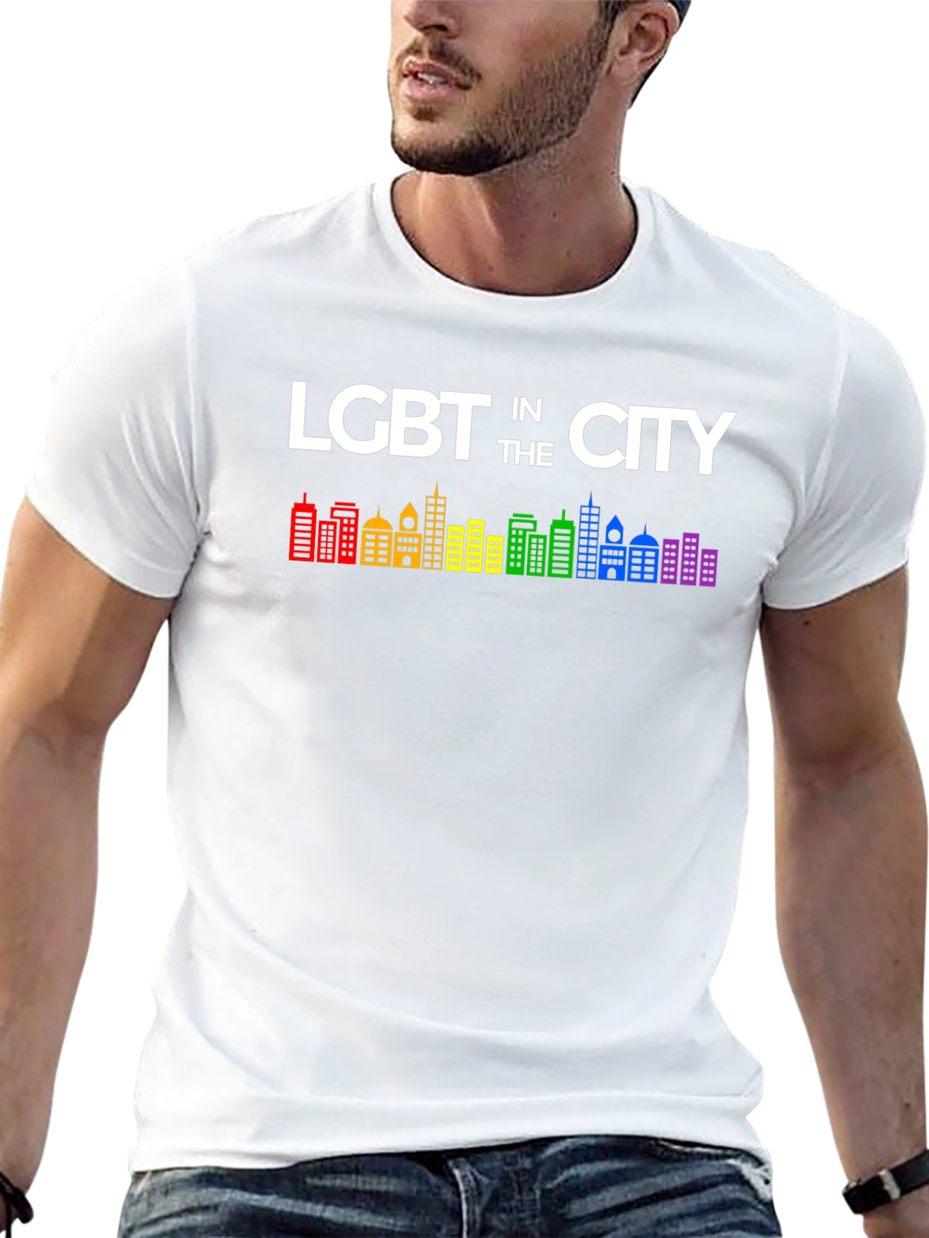 LGBT In The City Pride T-Shirt Rainbow