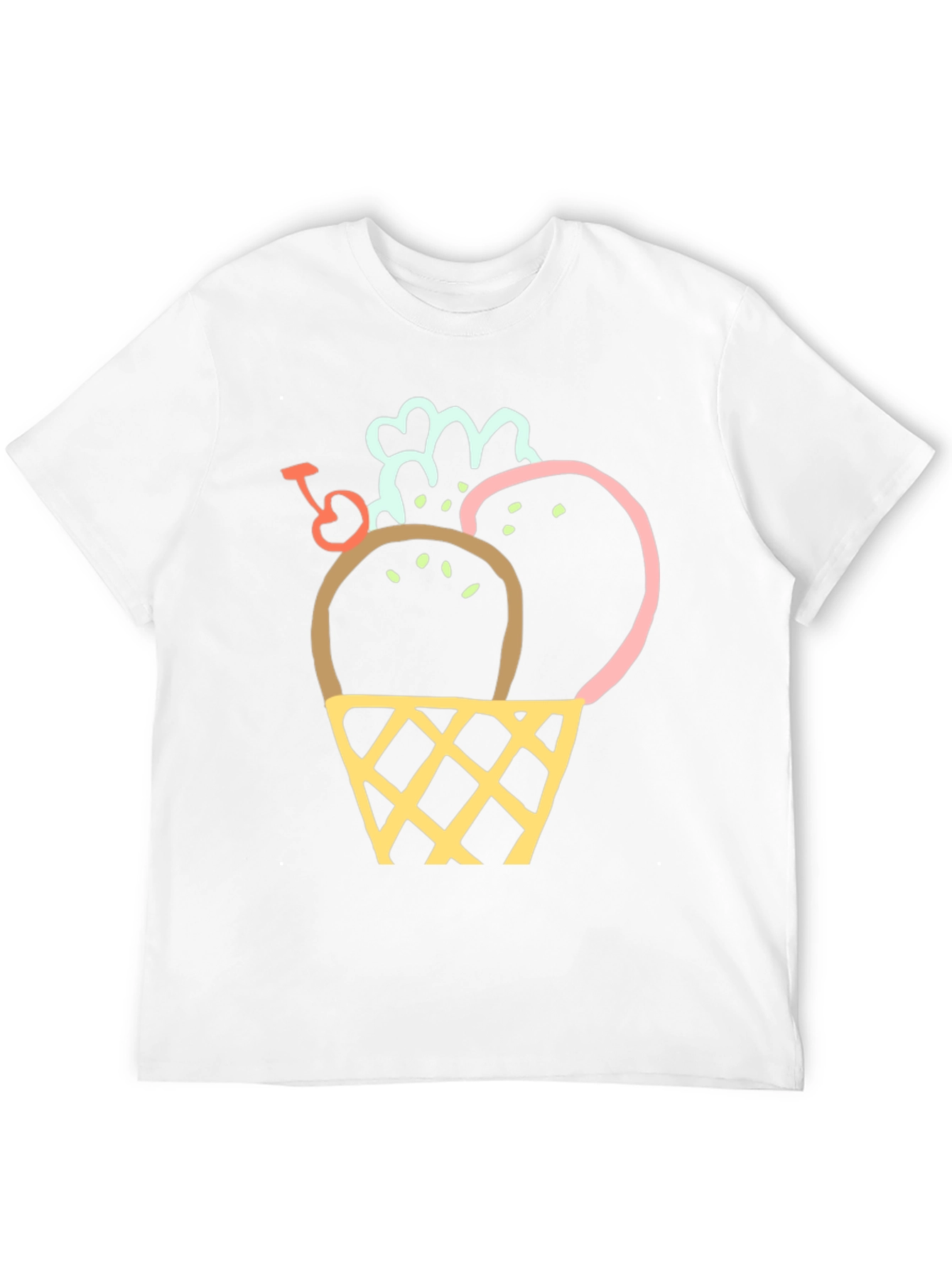 Ice Cream Cone Graphic Tee - Trendy & Fun