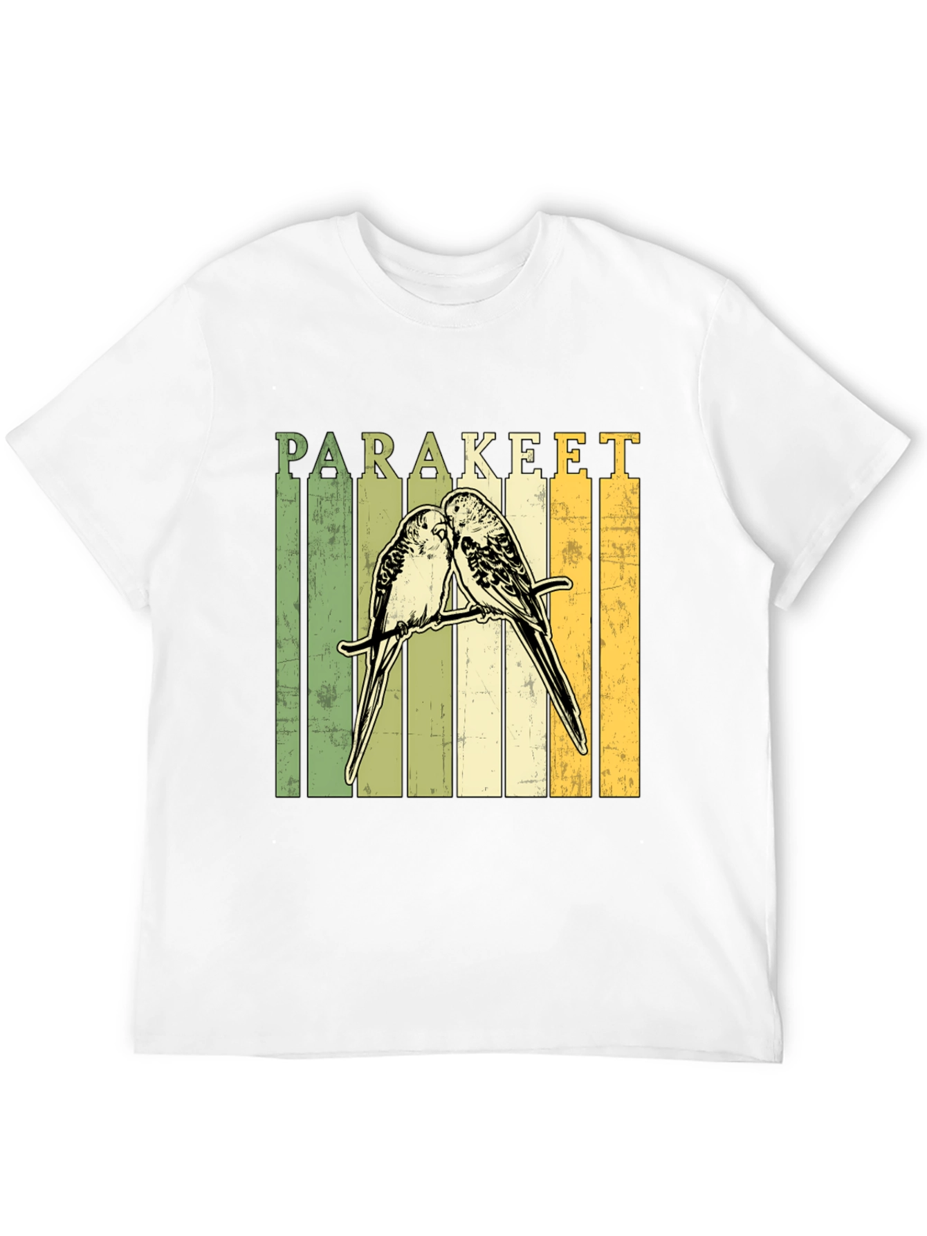 Retro Parakeet Graphic T-Shirt Bird Lover Tee