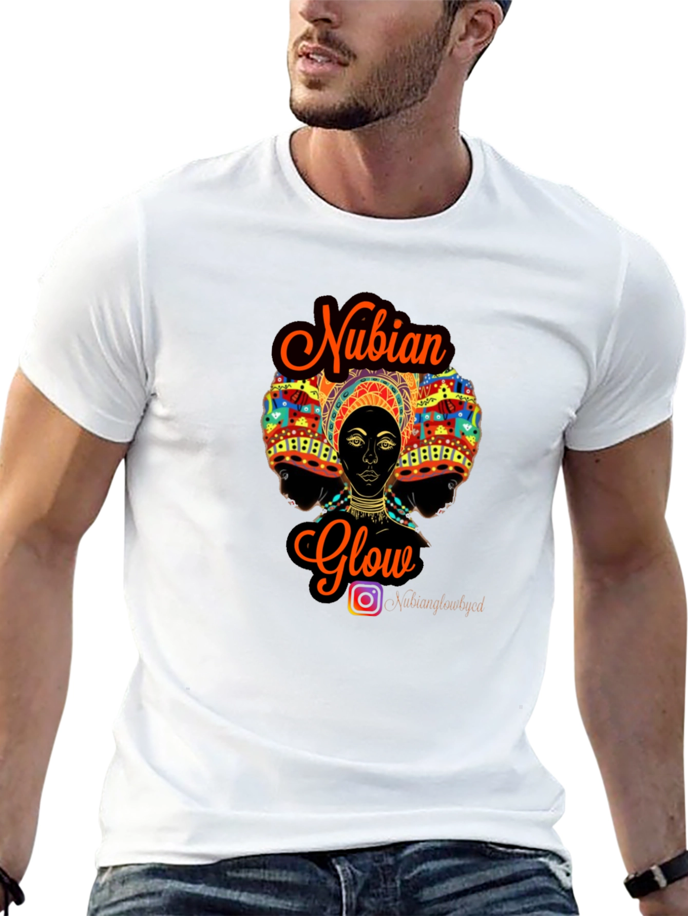 Nubian Glow Black T-Shirt - Graphic Tee