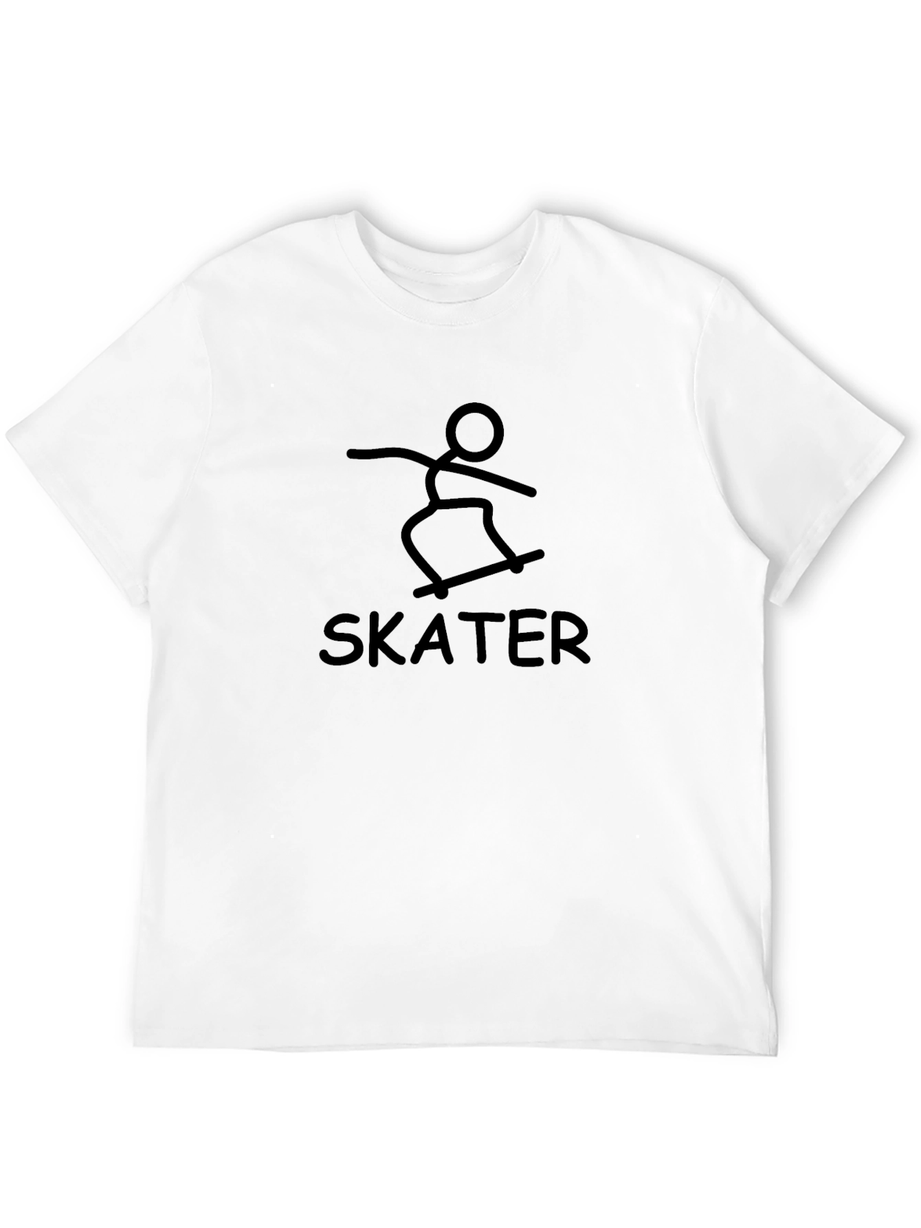 Skater Graphic Tee - Cool Stick Figure Design