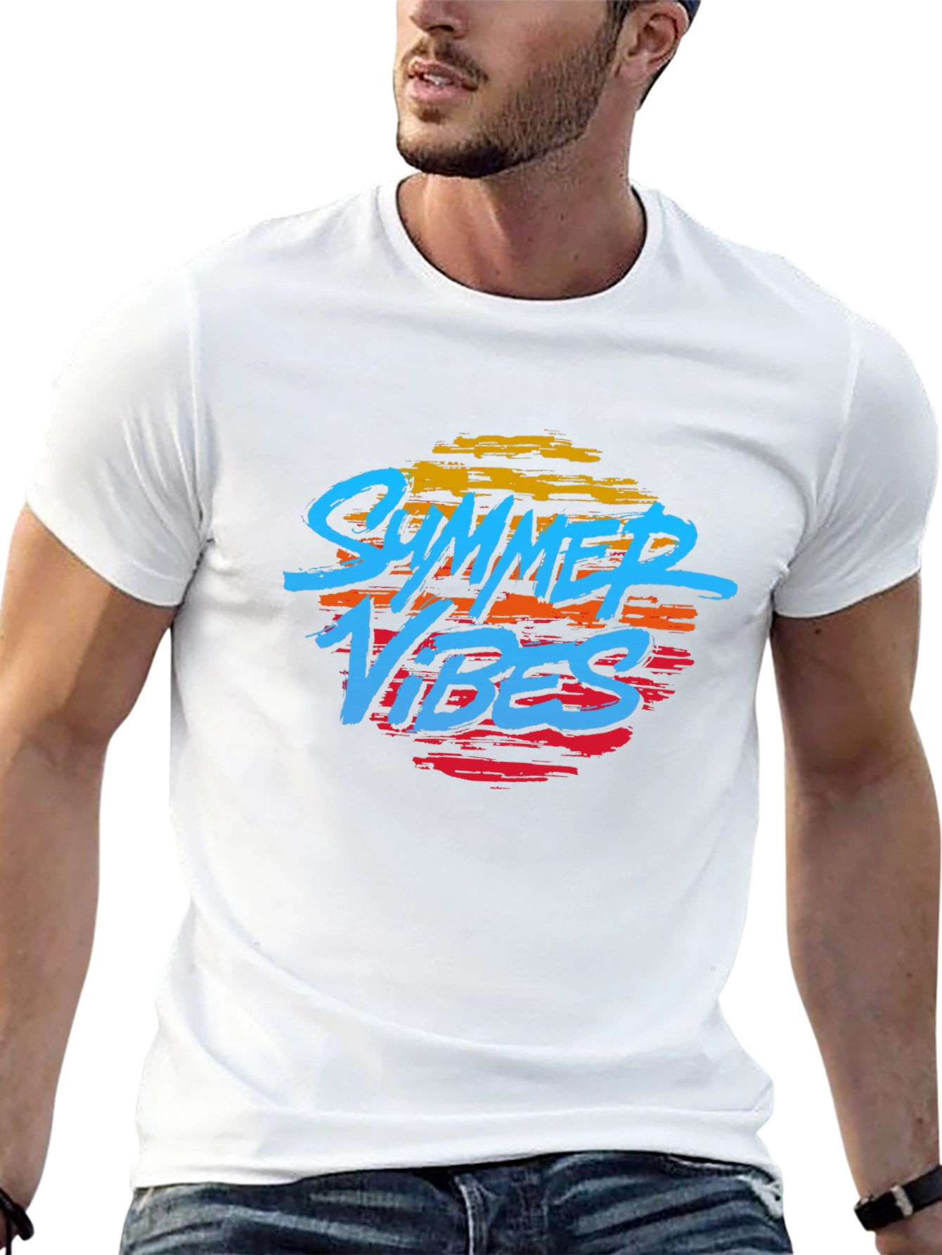Summer Vibes Graphic T-Shirt - Black