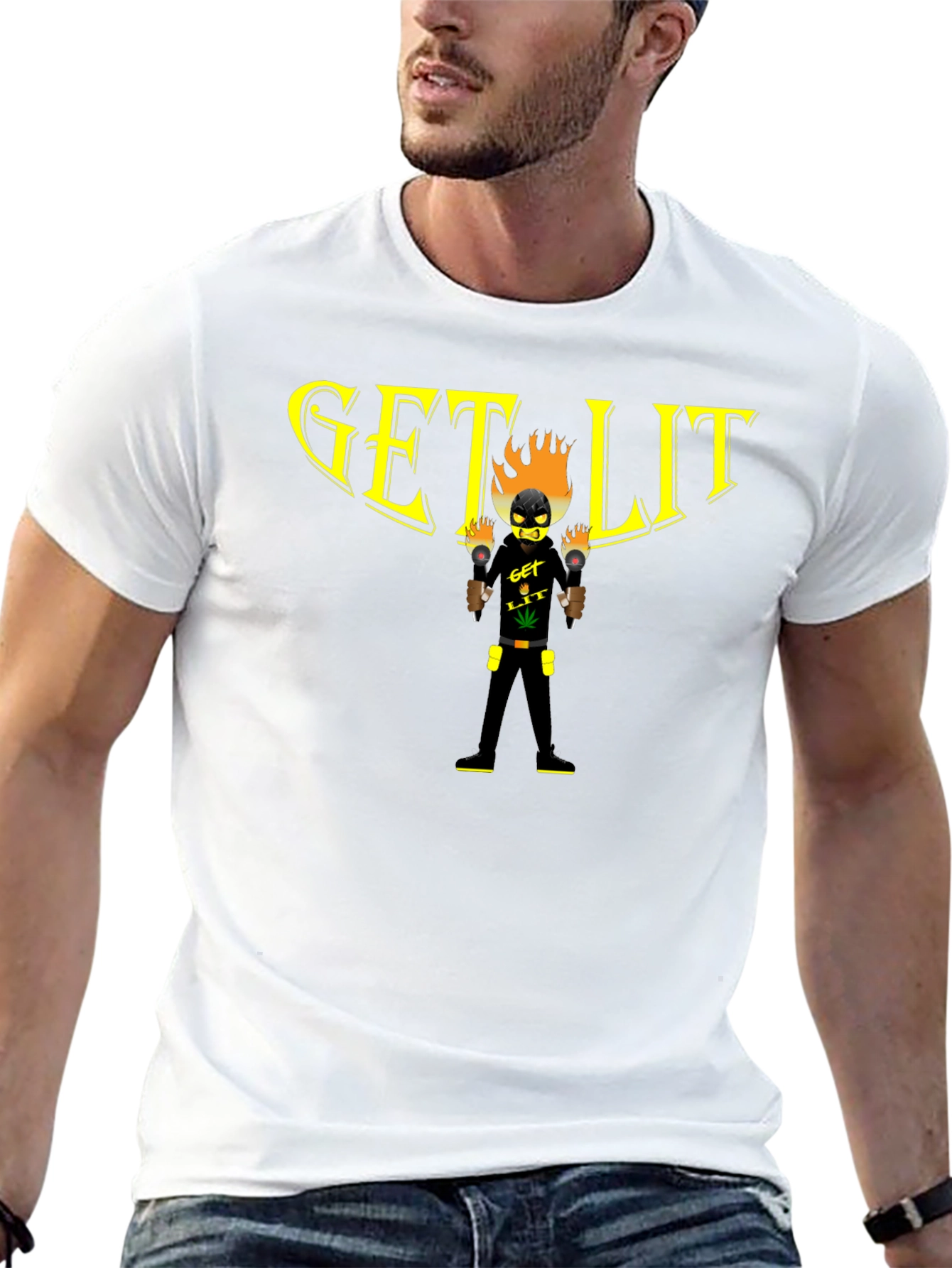 Get Lit Graphic T-Shirt - Black