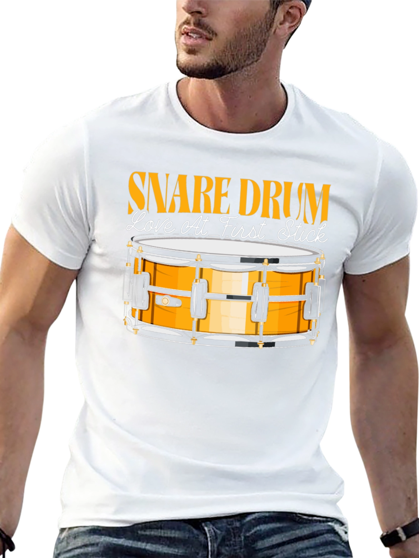 Snare Drum Love At First Stick Graphic T-Shirt