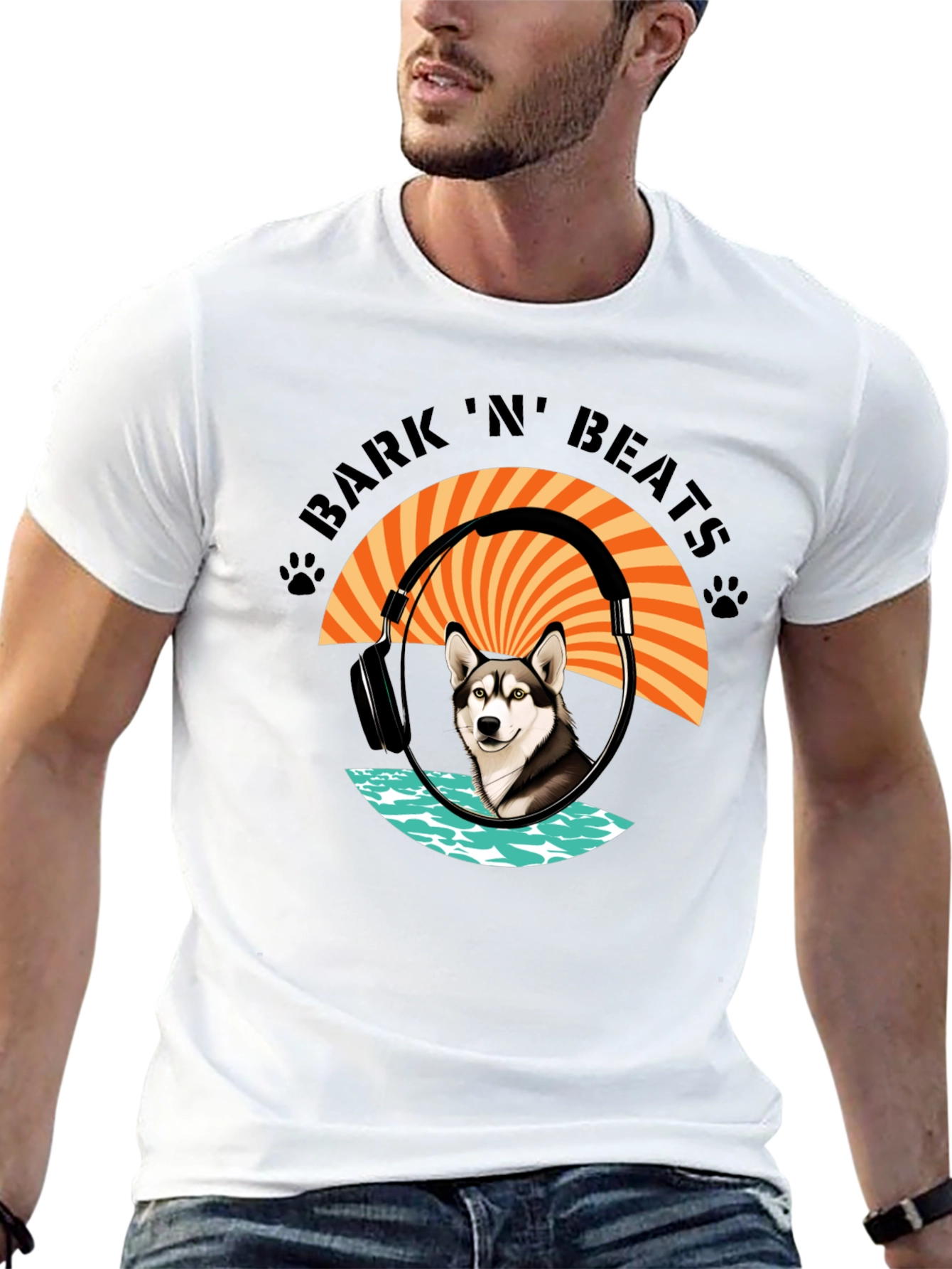 Bark N Beats Black Graphic Tee