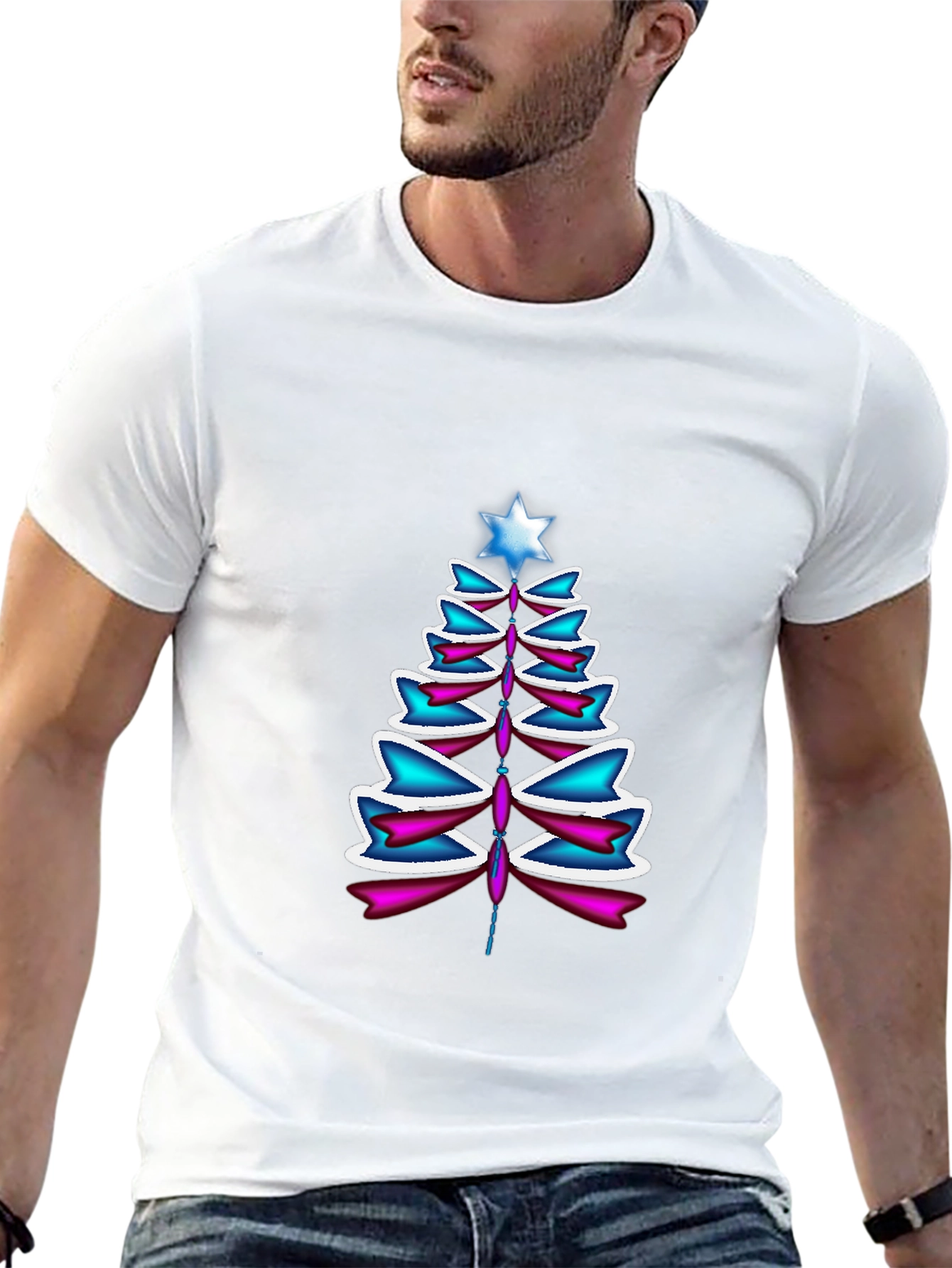 Festive Christmas Tree Graphic Tee