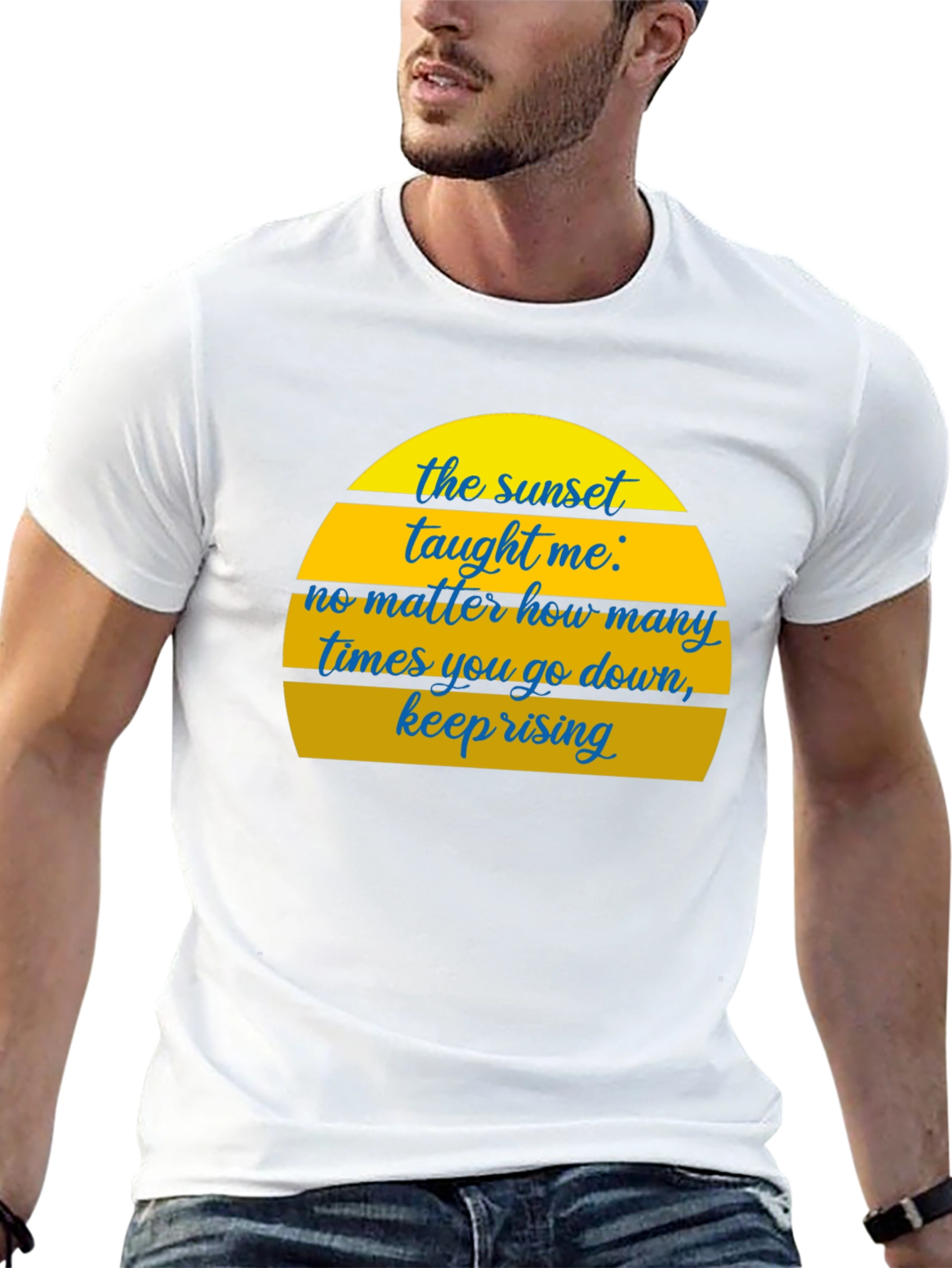 Sunset Motivational T-Shirt - Keep Rising Graphic Tee