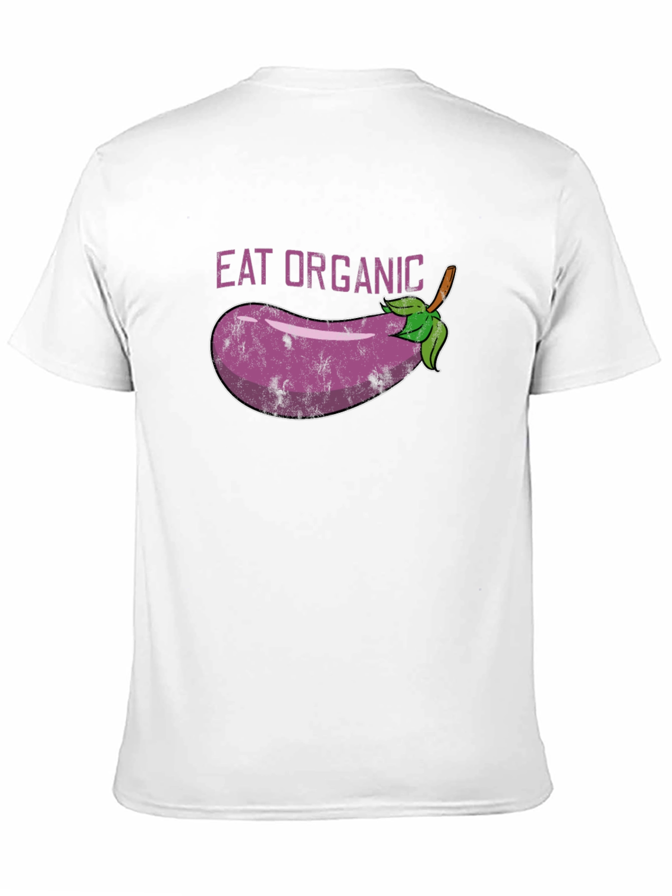 Eat Organic Eggplant Graphic T-Shirt