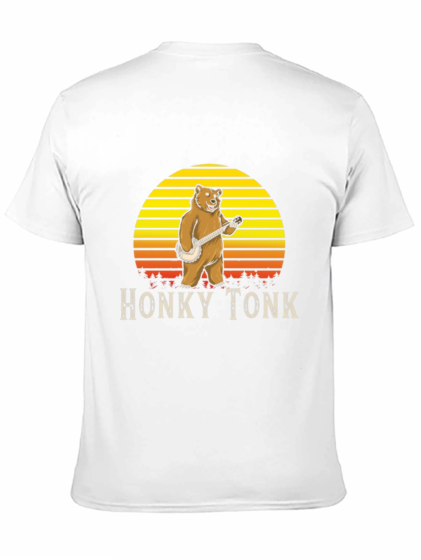 Honky Tonk Bear T-Shirt - Banjo Playing Grizzly Tee
