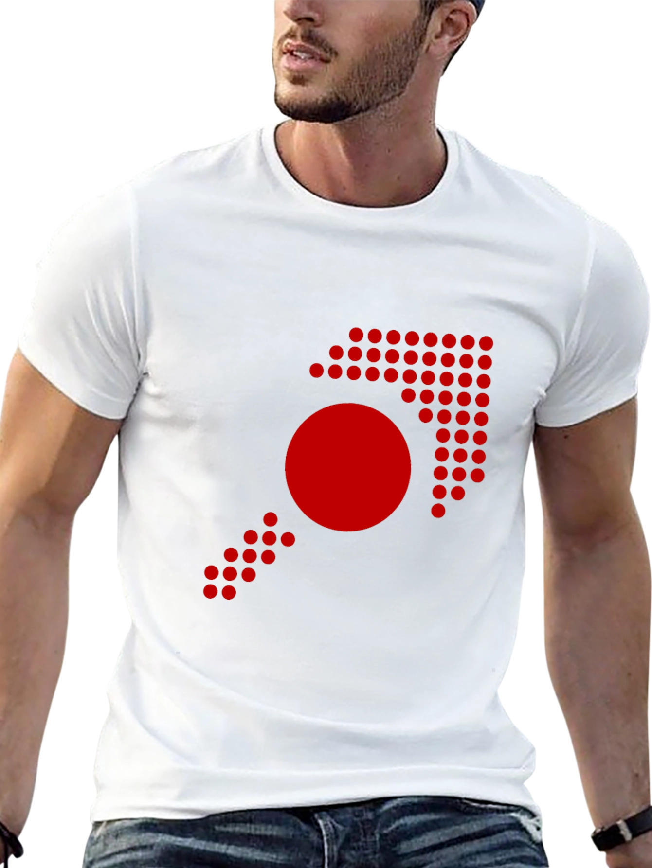 Geometric Arrow Graphic Tee - Modern Design