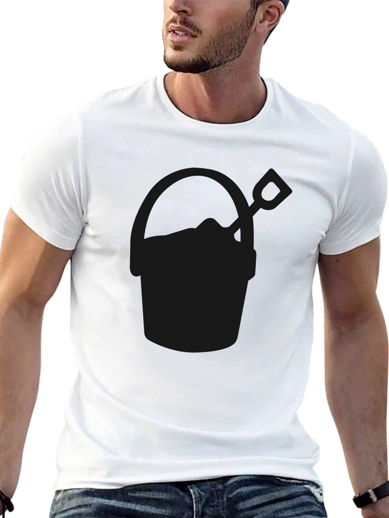 Mens Black Casual Crew Neck T-Shirt