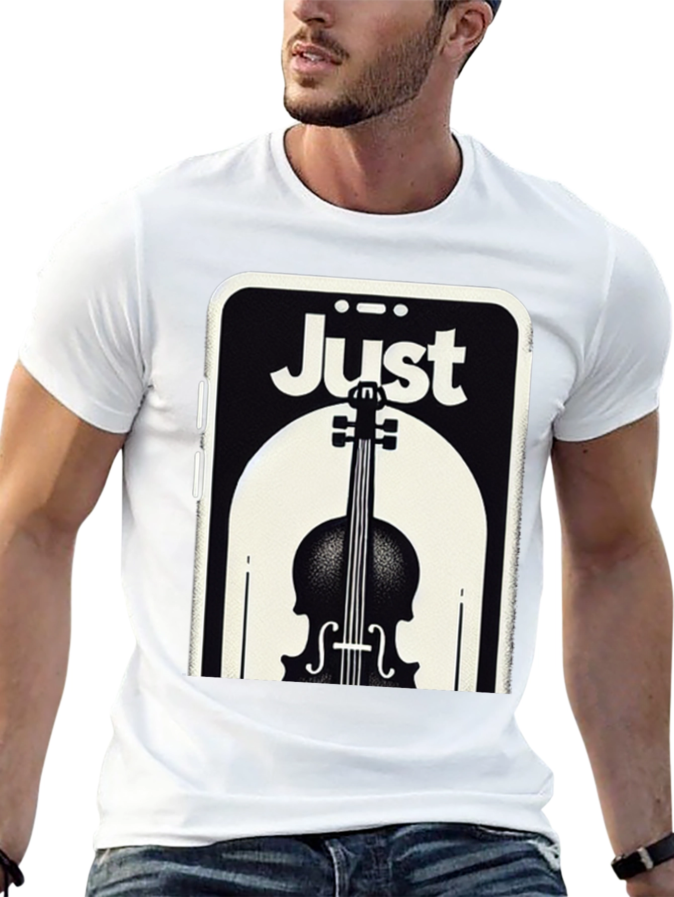 Just A Musician T-Shirt Black Cotton Graphic Tee