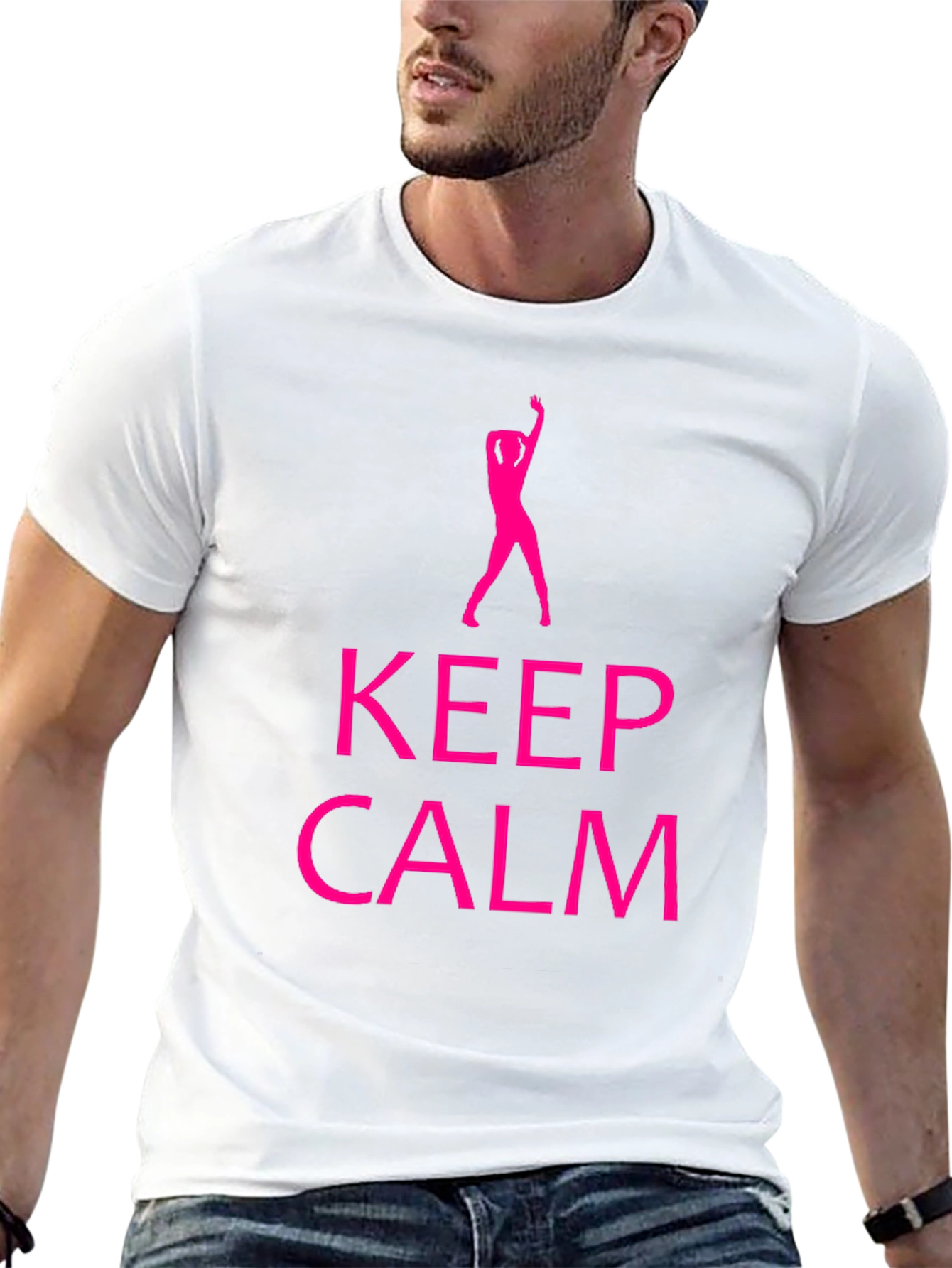 Keep Calm Dance Silhouette Black T-Shirt