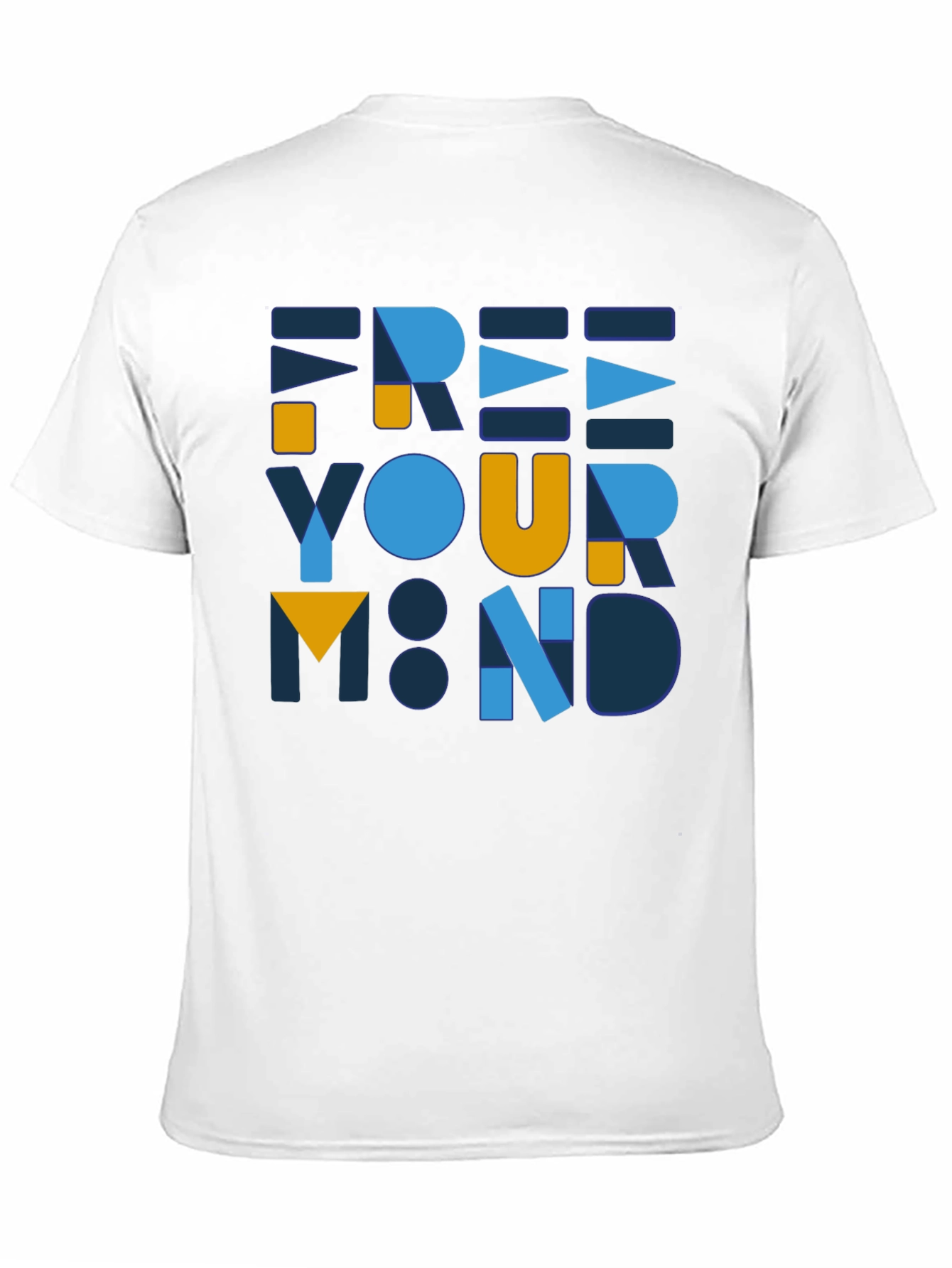 Geometric Graphic T-Shirt - Free Your Mind