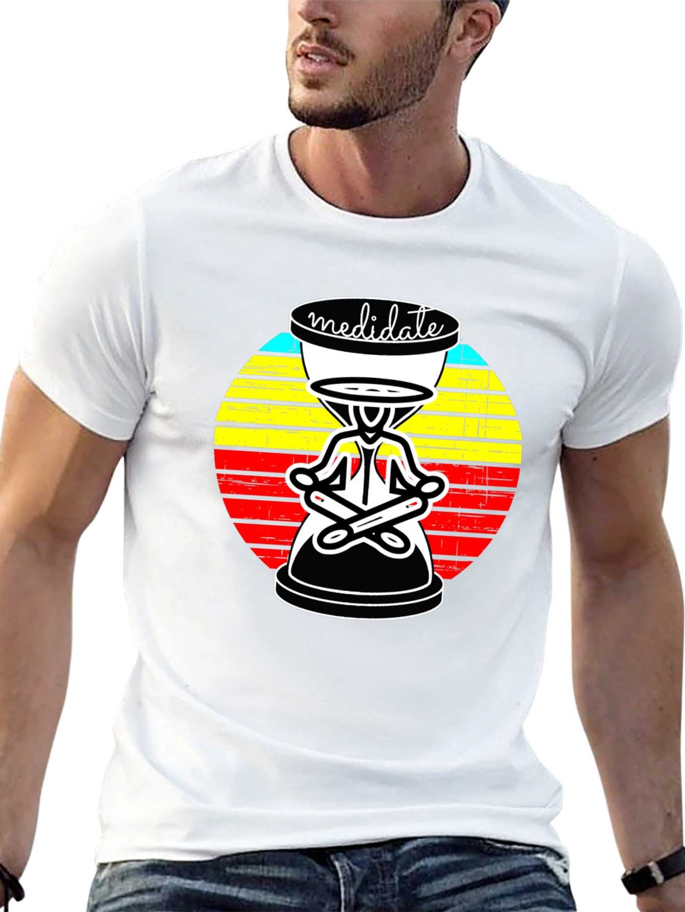 Meditate Graphic Tee: Zen Style