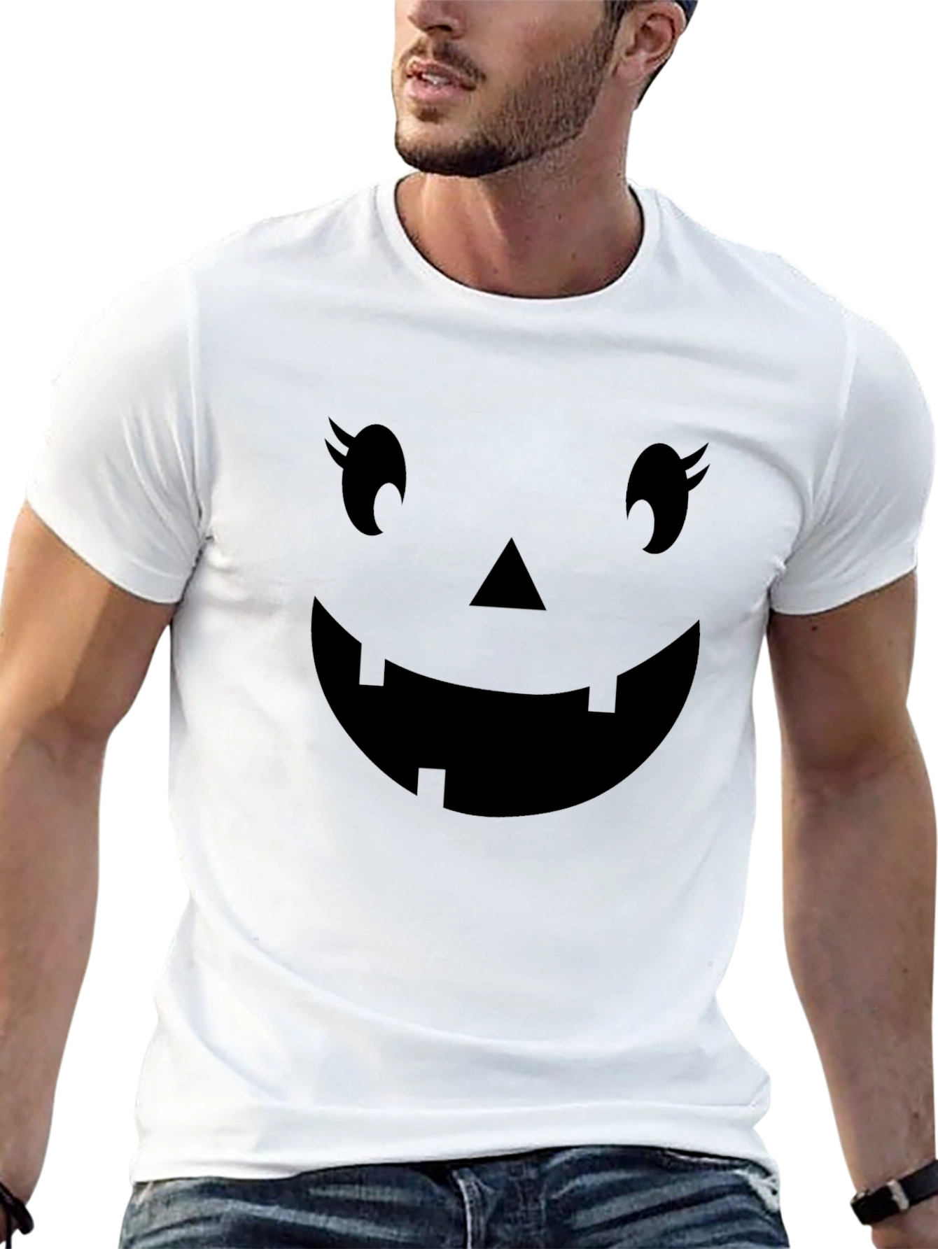 Spooky Pumpkin Face Halloween T-Shirt