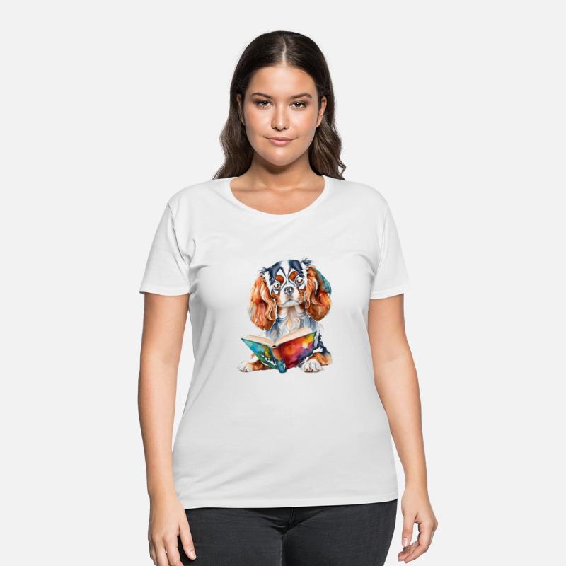 Cavalier Charles Spaniel Reading Graphic