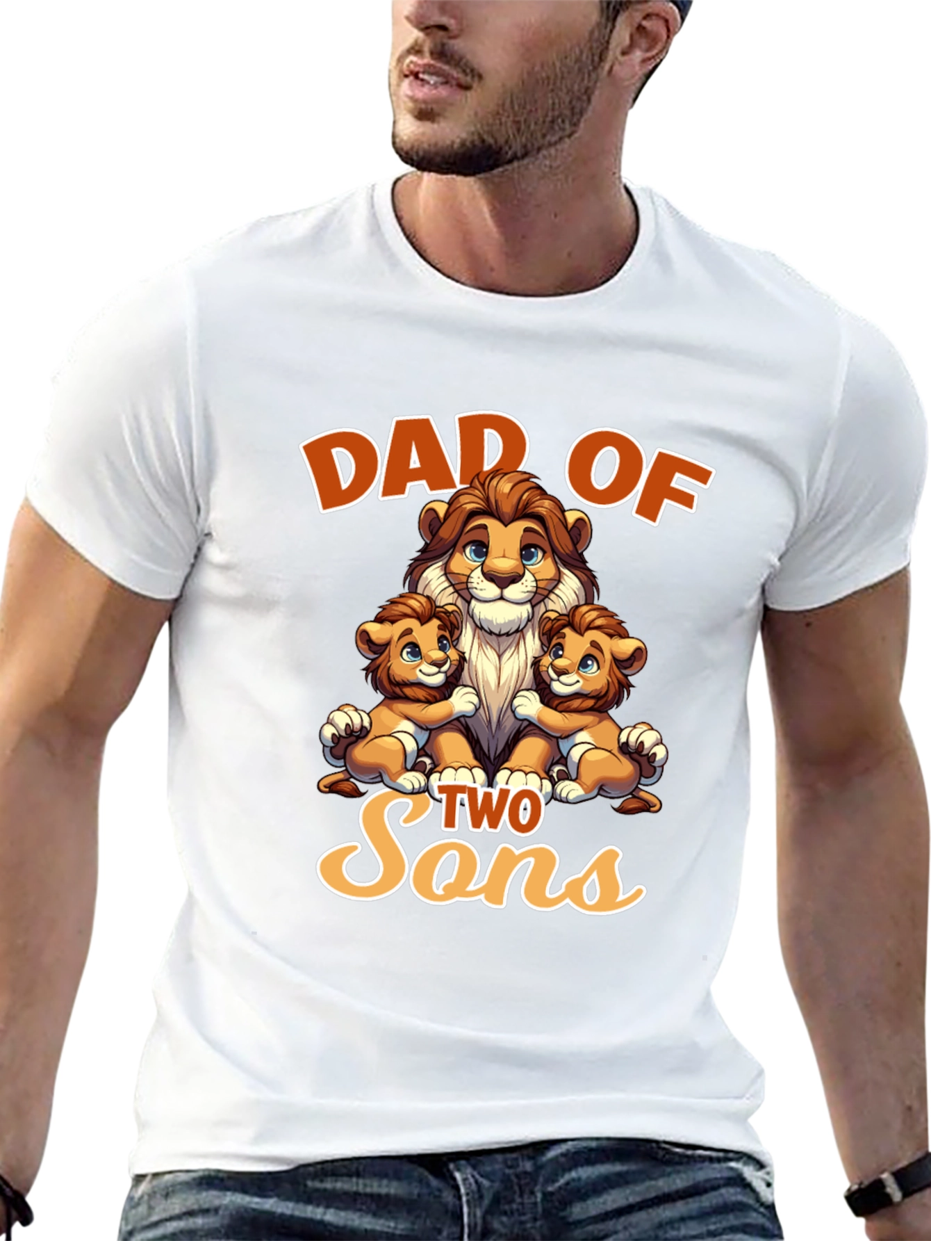 Dad of Two Sons Graphic T-Shirt