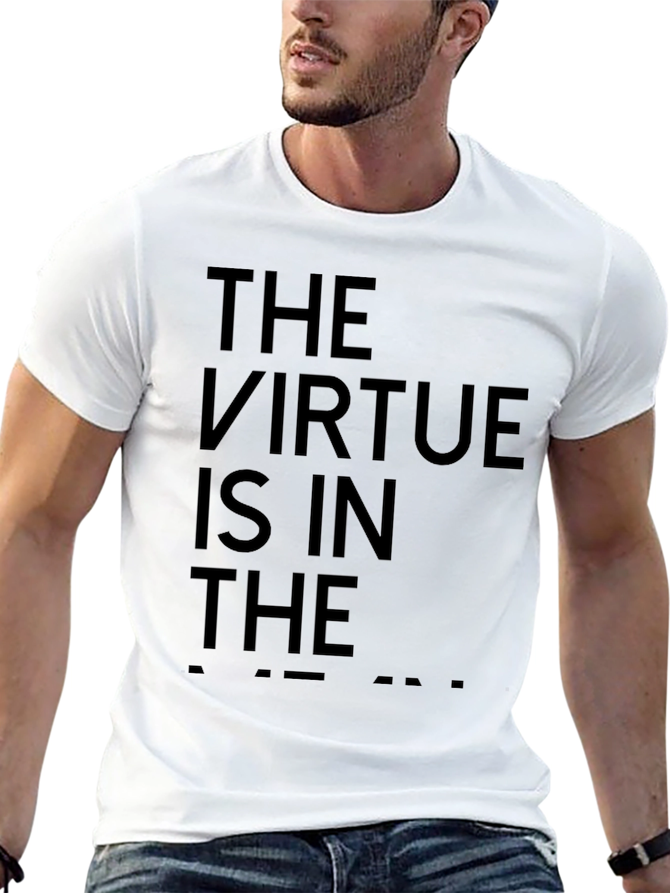 Virtue in the Attempt Black Graphic Tee