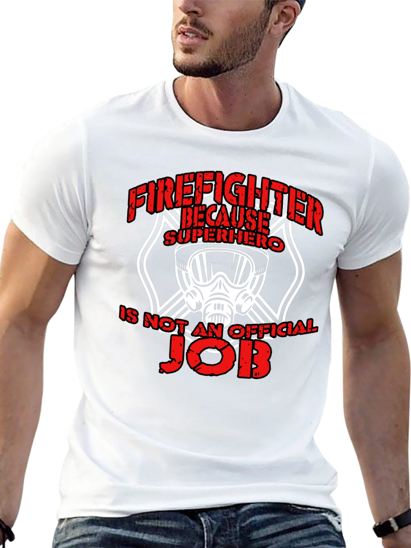 Firefighter Superhero Graphic T-Shirt