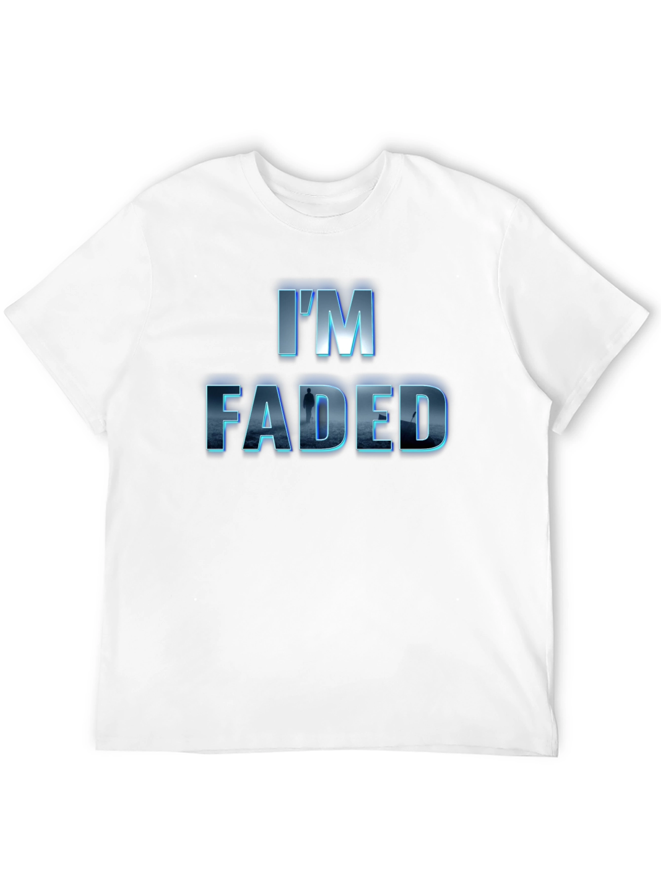 Im Faded Graphic Print Black T-Shirt
