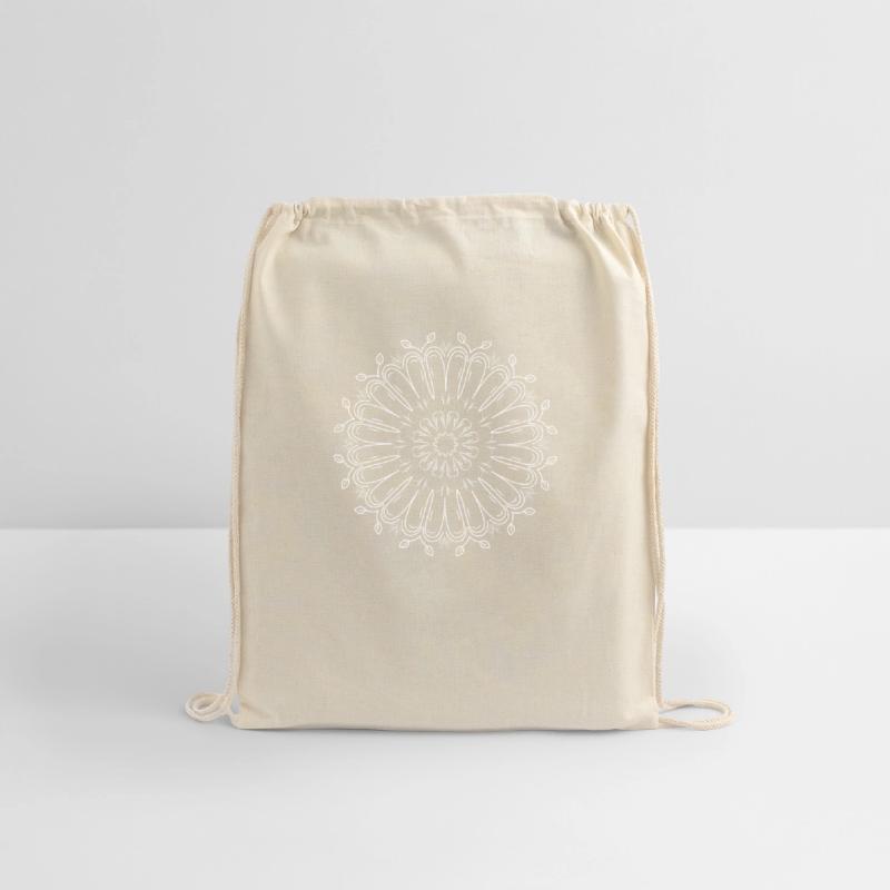 Circular pattern in form of mandala with flower