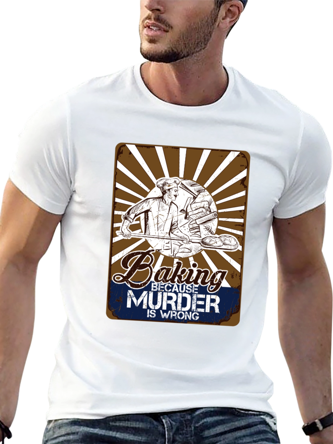 Baking Because Murder Is Wrong Graphic T-Shirt