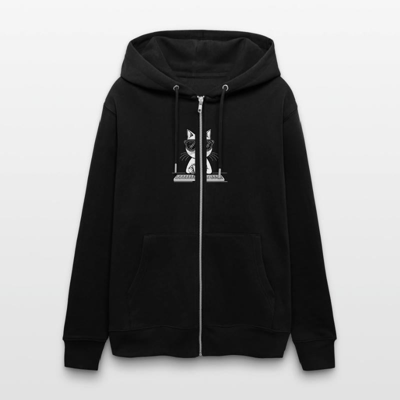 cool cat with coding glasses reflections show