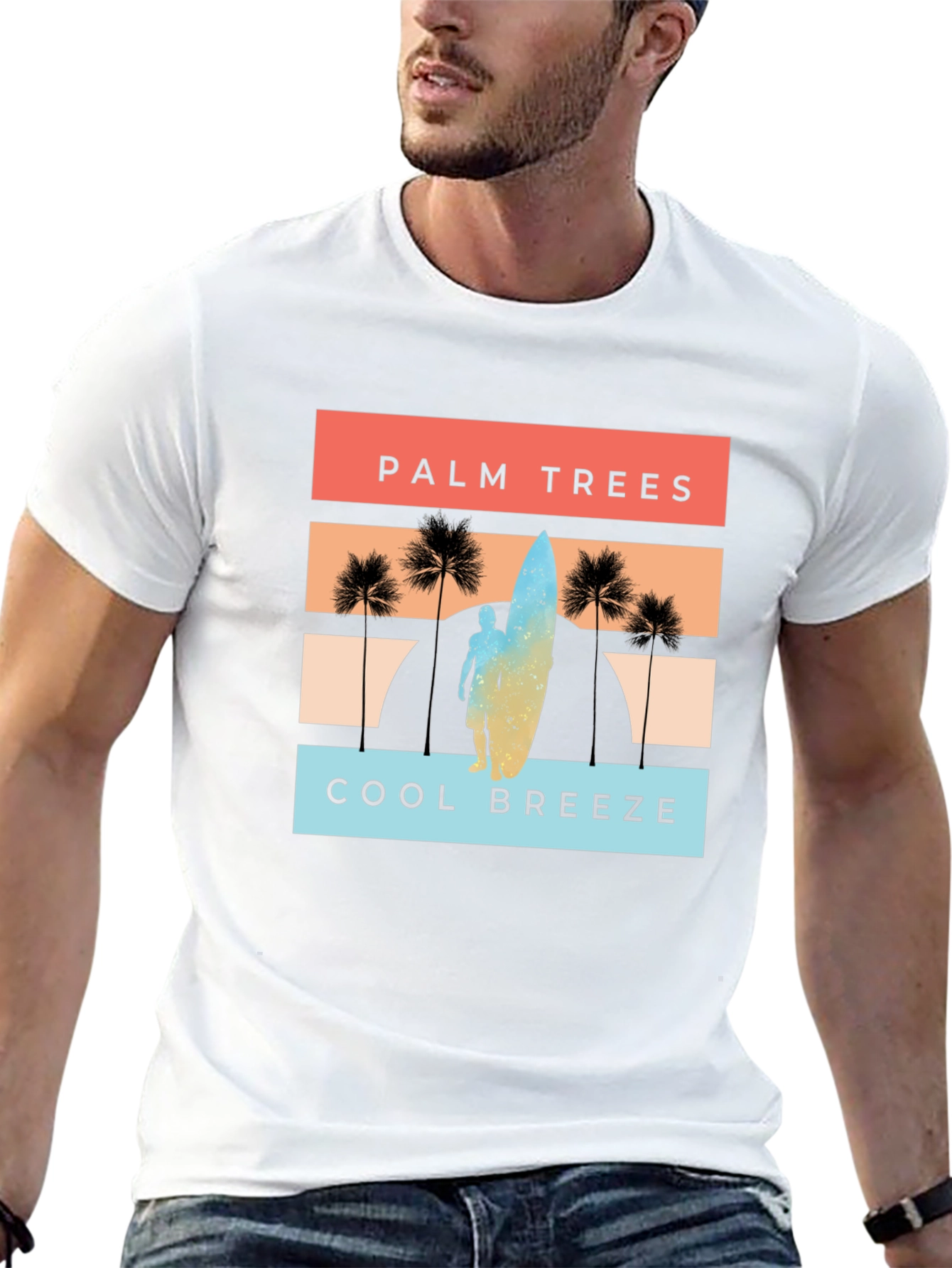 Palm Trees Cool Breeze Graphic T-Shirt